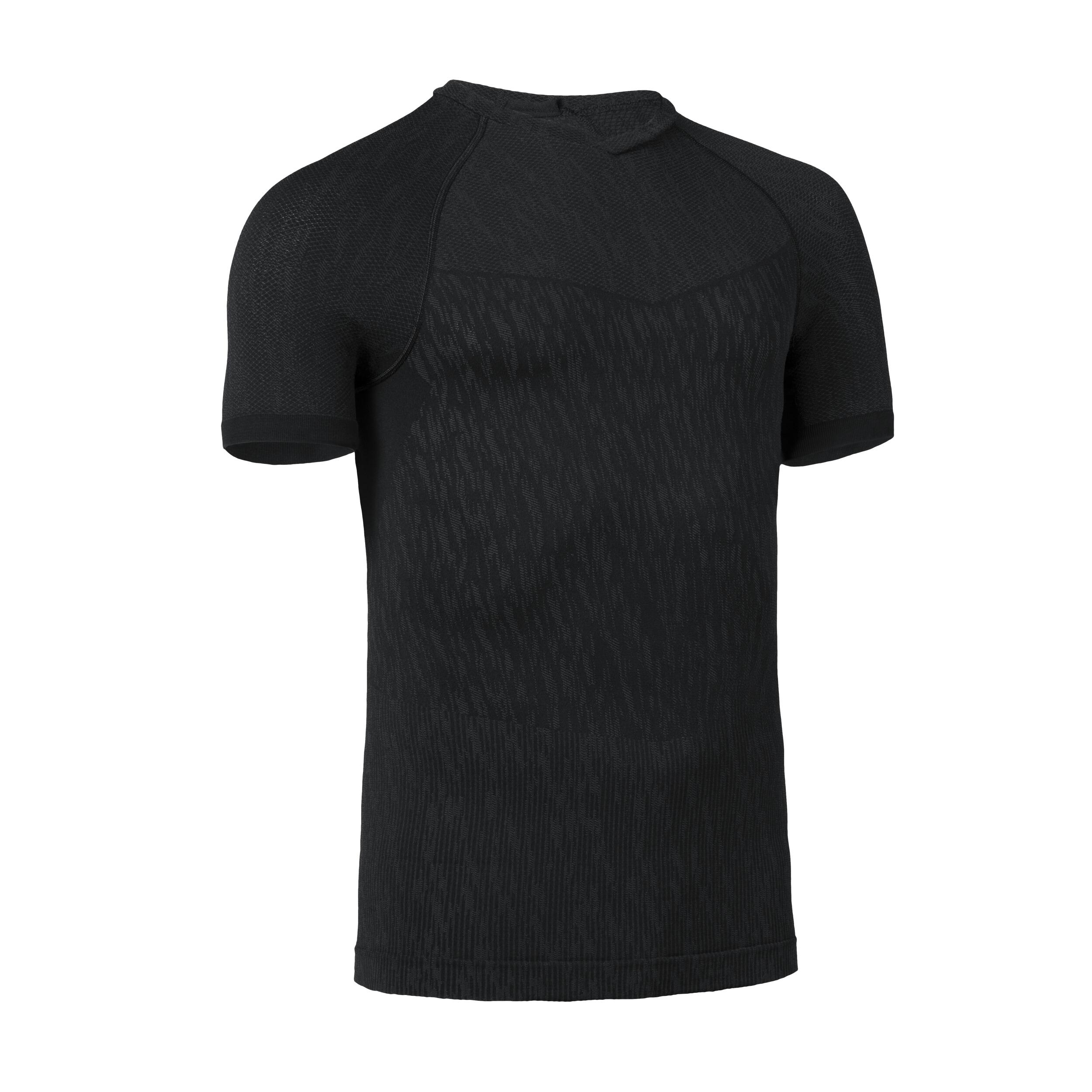 Thermoshirt heren / dames Keepdry korte mouwen zwart 3/8