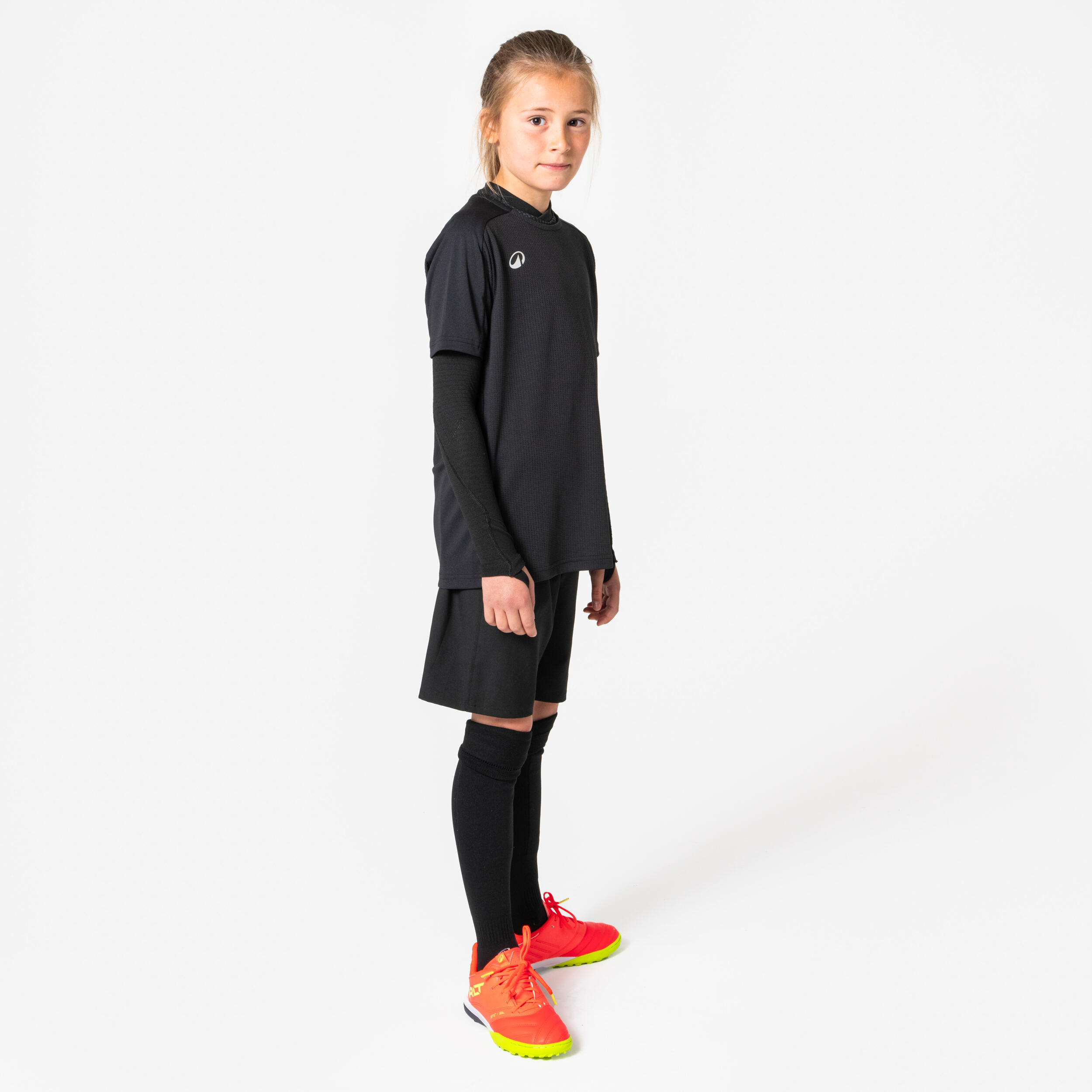 Kinder Seamless Langarm Thermo-Fussballunterziehshirt, Keepdry schwarz 10/10