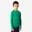 THERMOSHIRT VOOR VOETBAL VOOR KINDEREN KEEPDRY 500 LANGE MOUWEN GROEN