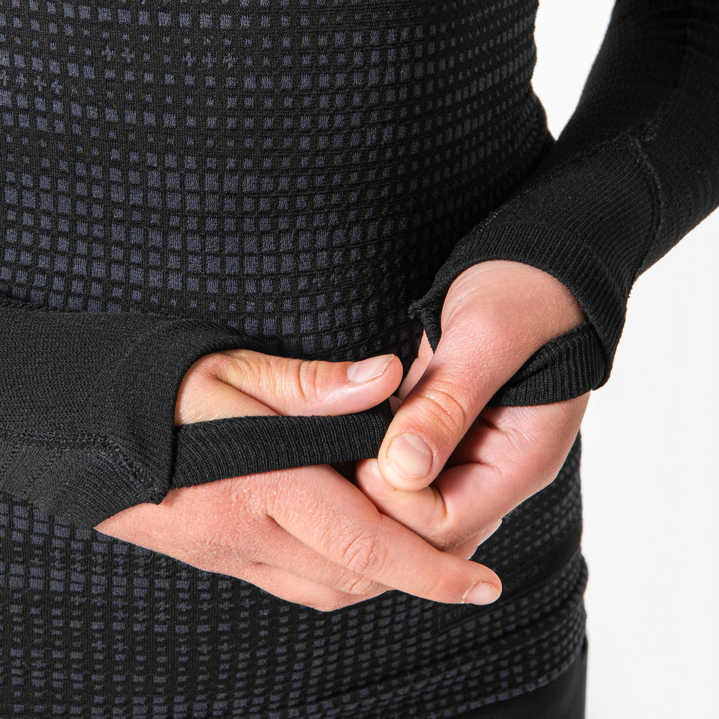 Sous-vêtement thermique à manches longues pour enfant - Keepdry 500 noir - KIPSTA