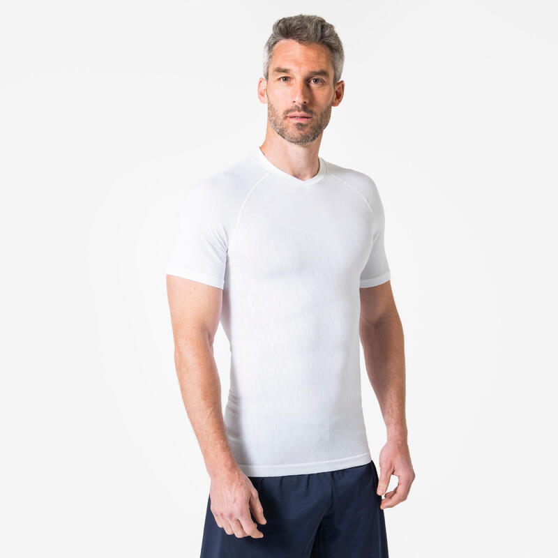 Damen/Herren Funktionsshirt Thermo kurzarm - Keepdry weiss