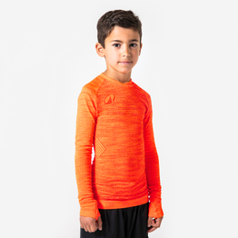 SOUS-VETEMENT THERMIQUE HAUT MANCHES LONGUES ENFANT ORANGE SPACE KEEPDRY 500