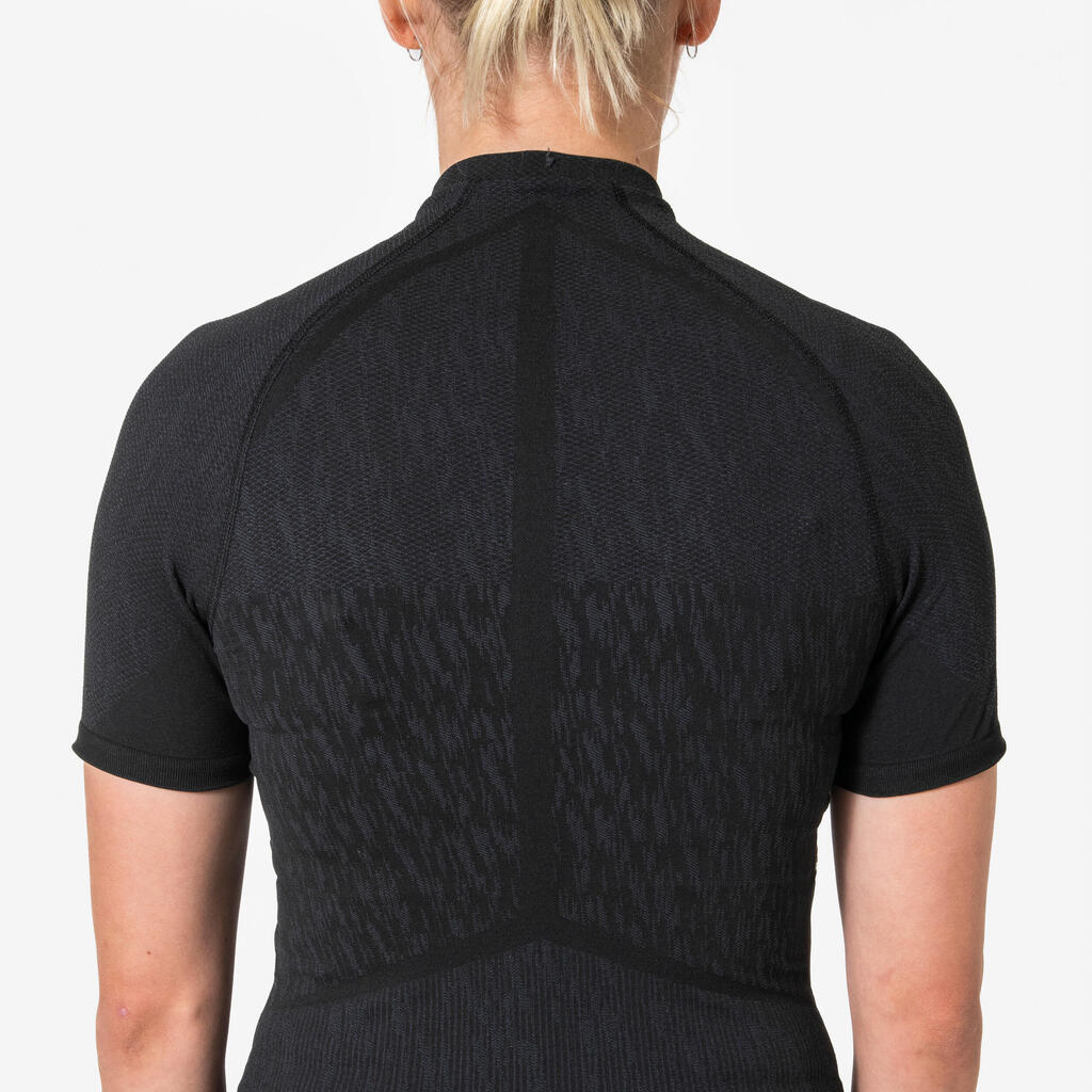 Sous-vetement thermique haut manches courtes adulte noir keepdry