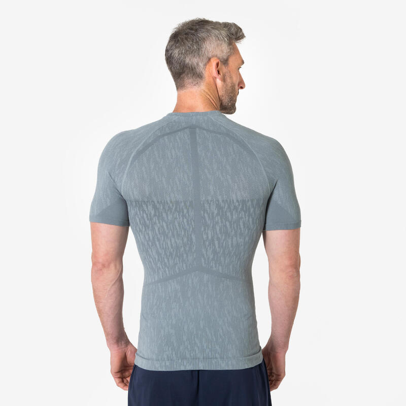 Bluză termică pentru fotbal, mânecă scurtă, Keepdry gri unisex