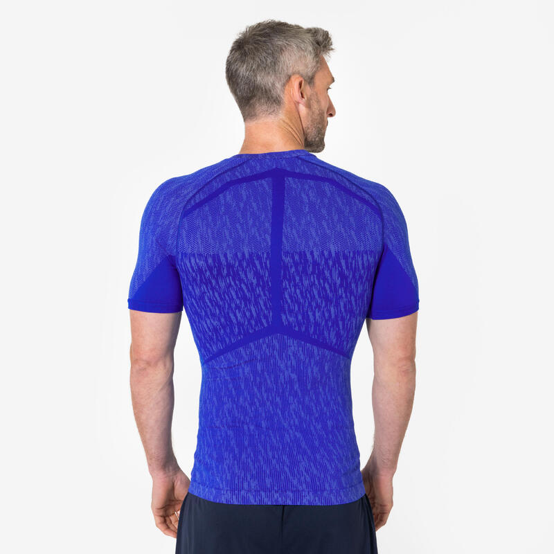 Sous-vetement thermique haut manches courtes adulte bleu indigo keepdry