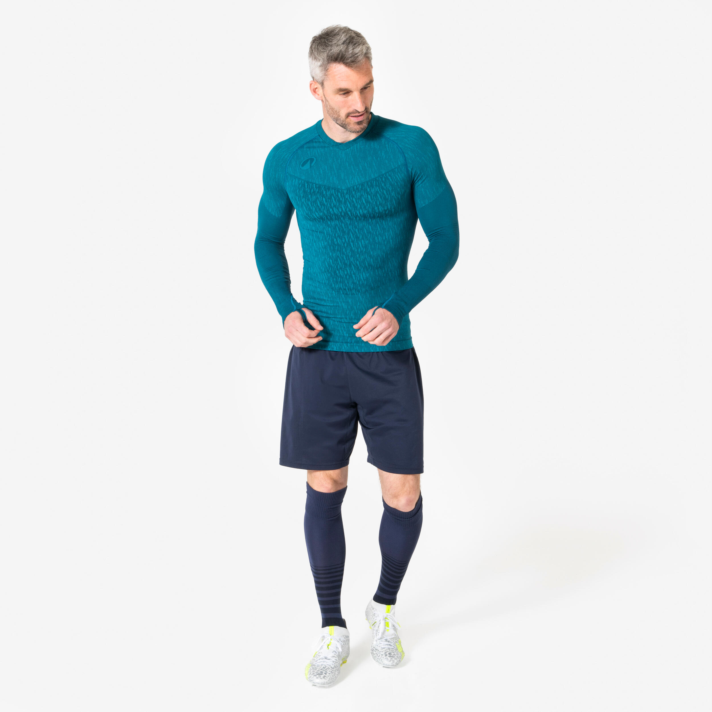 Maglia termica calcio adulto KEEPDRY blu 12/12