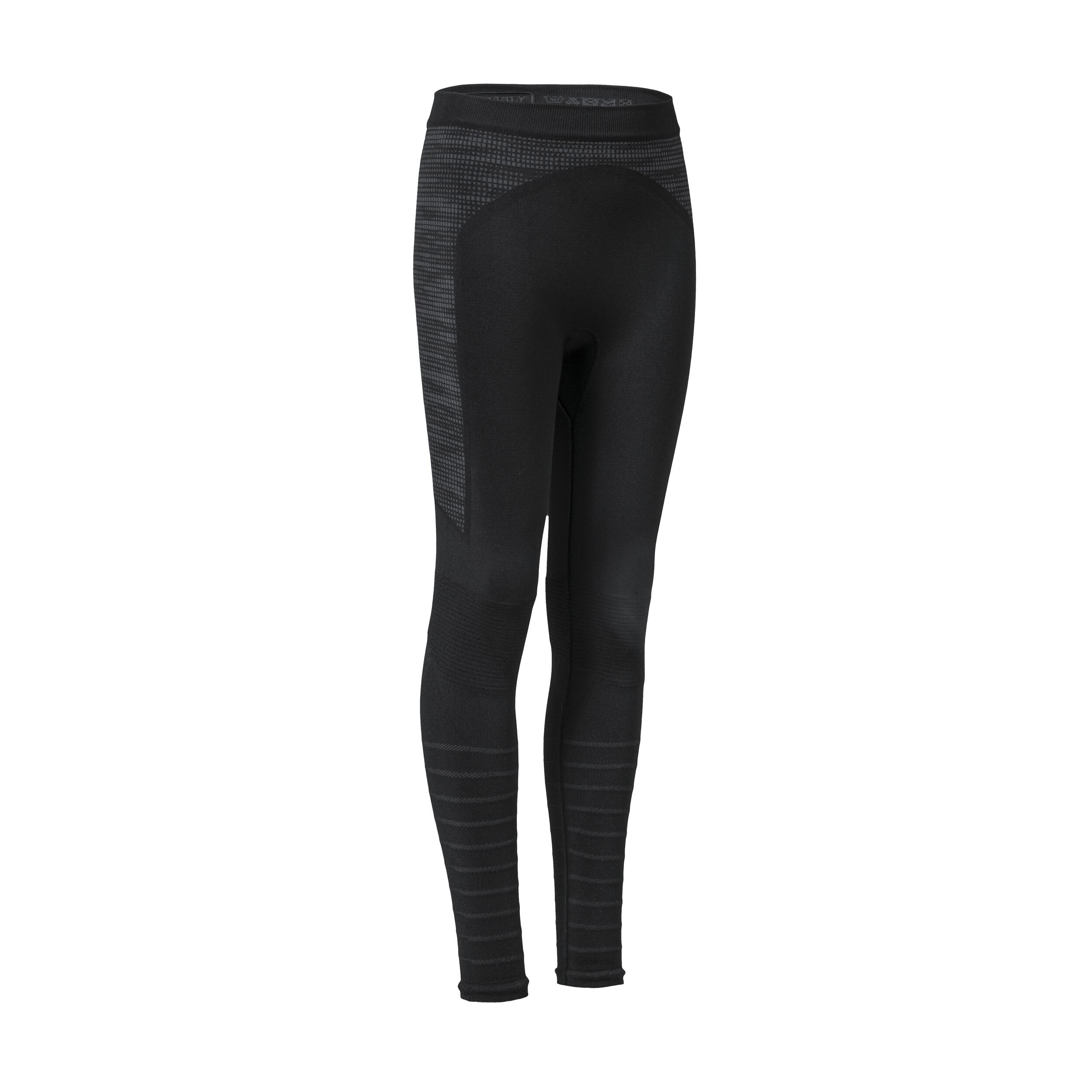 Kids' Thermal Tights Keepdry 500 - Black