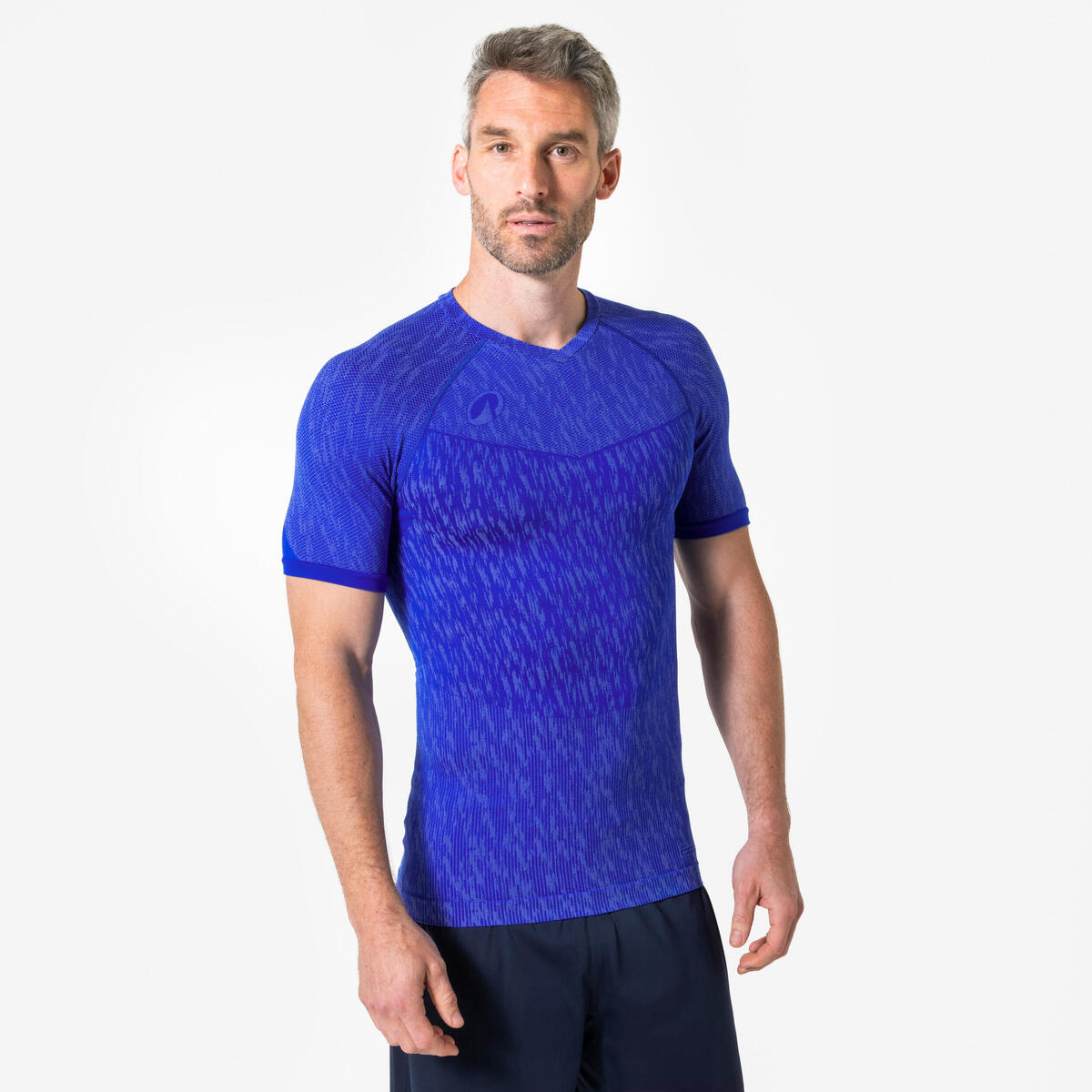 Sous-vetement thermique haut manches courtes adulte bleu indigo keepdry
