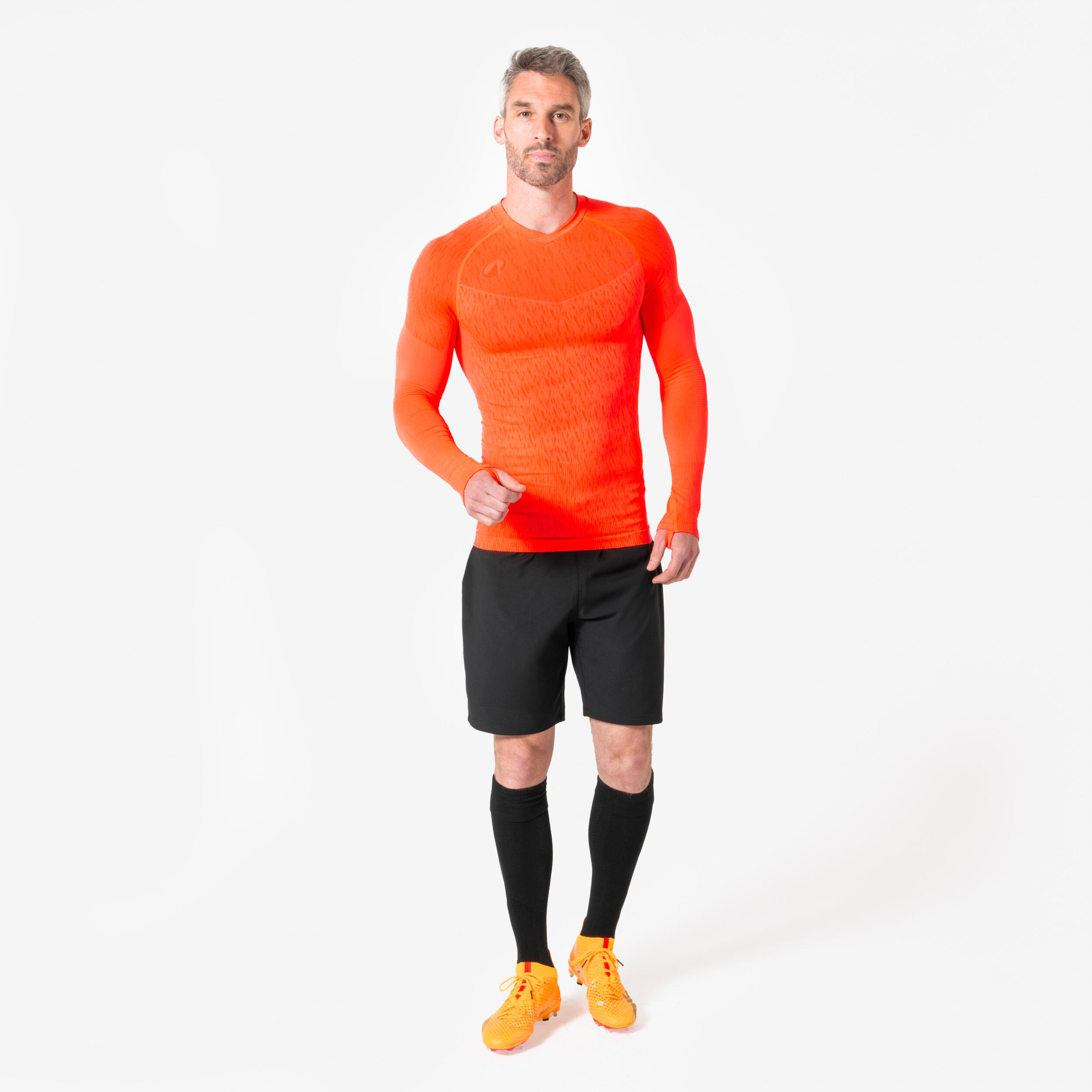 Maglia termica calcio KEEPDRY arancione fluo 13/13