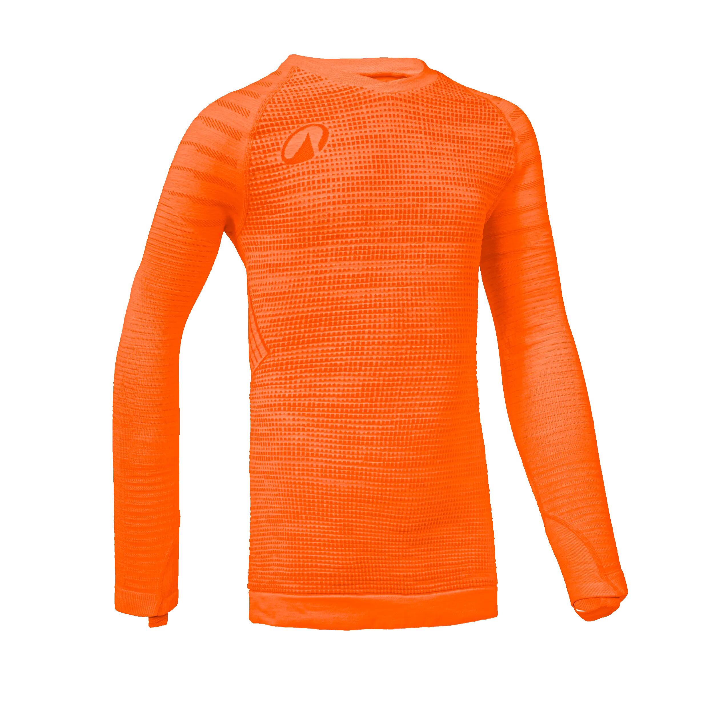 Kids' Football Long-Sleeved Seamless Thermal Base Layer Top Keepdry - Orange 9/11