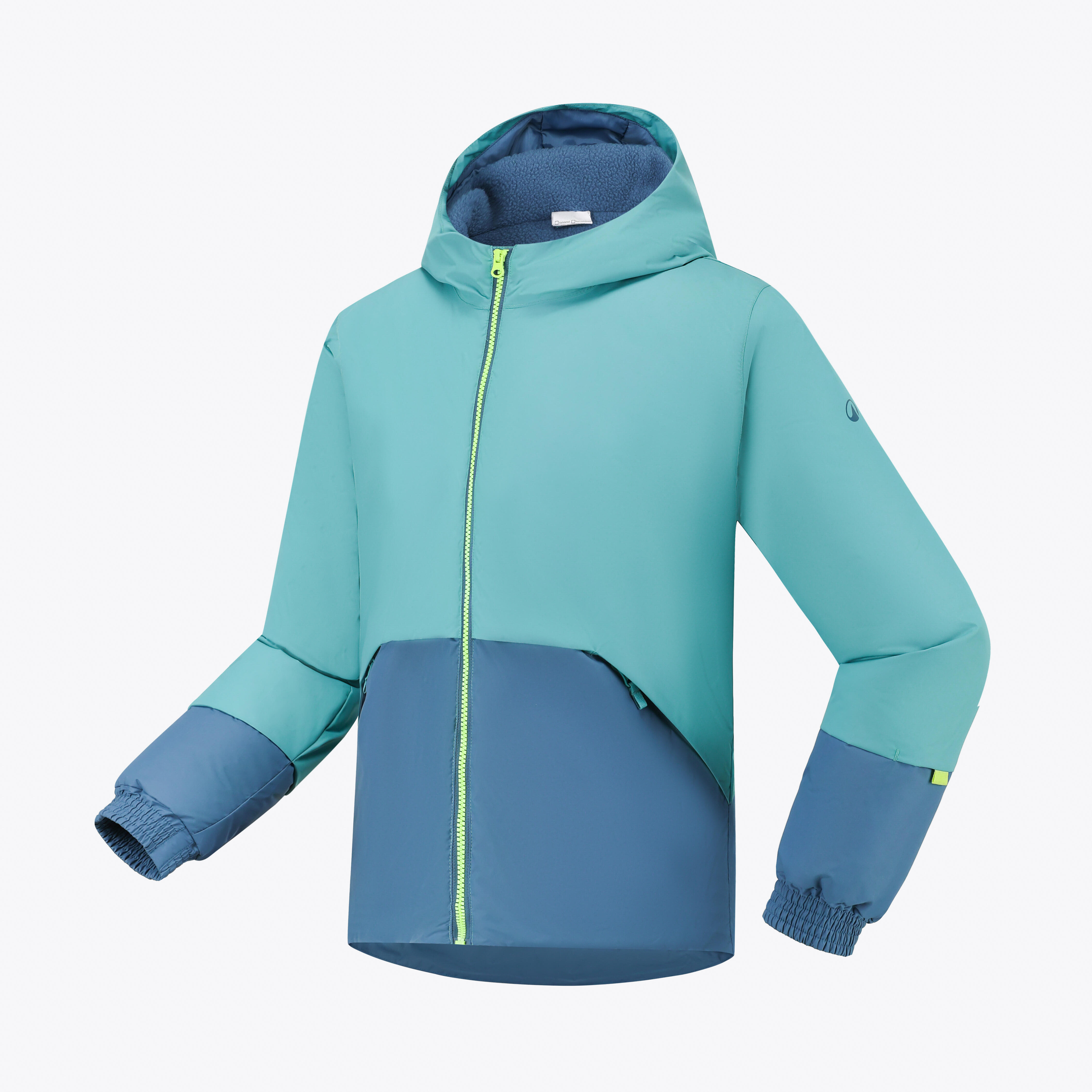 Kids' Warm Waterproof Ski Jacket 100 - Turquoise/Blue
