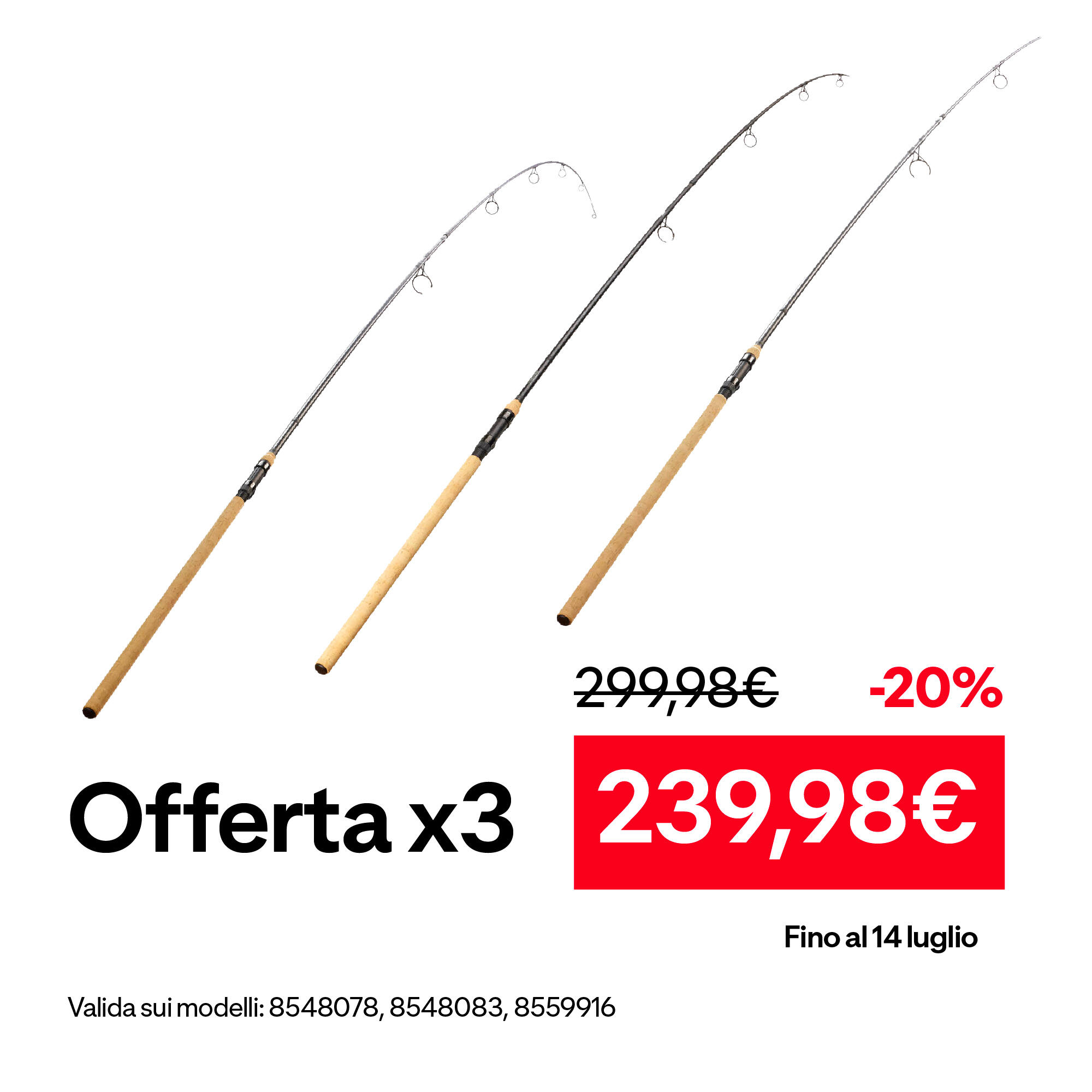 Canna pesca carp fishing XTREM 900 FULL CORK 10' 3/9