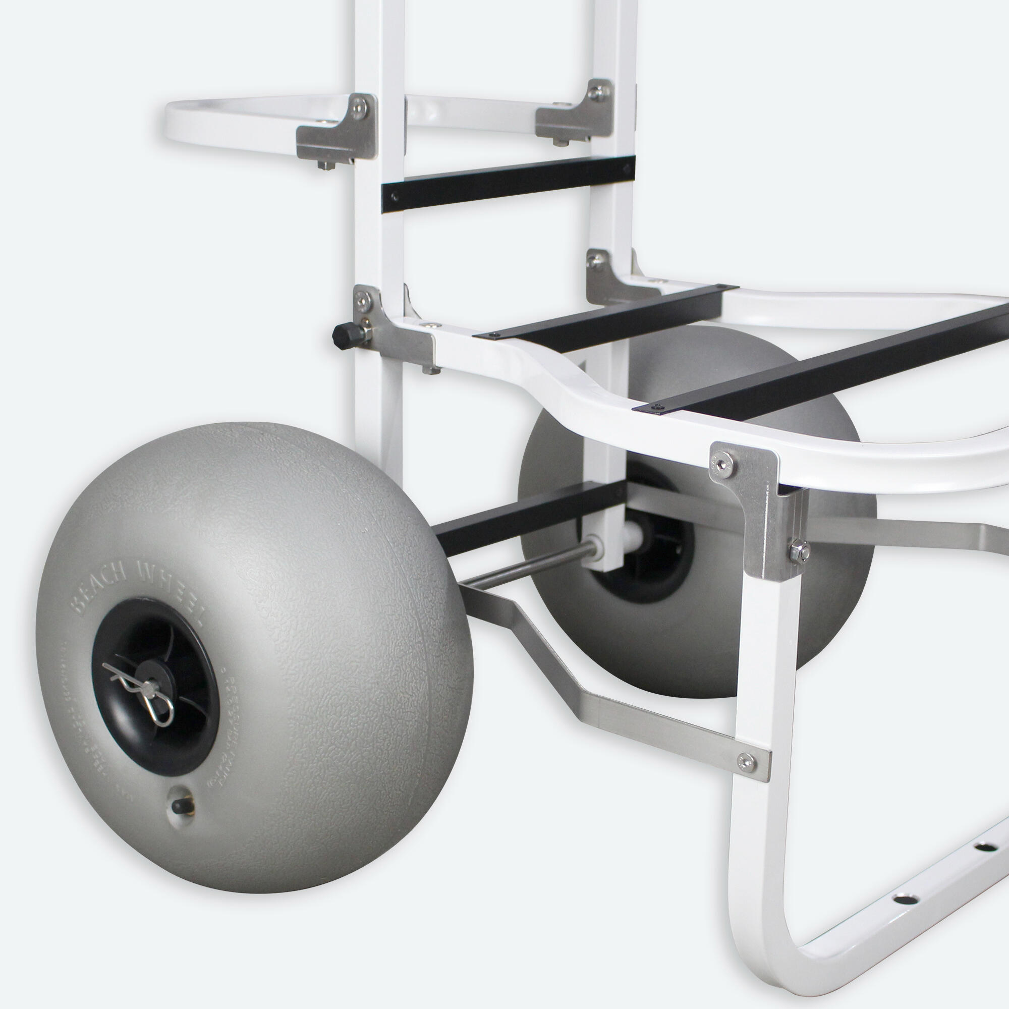 Carro pesca Aluminio Todoterreno surfcasting SPARUS L-2 ECO Blanco - CD 3/4