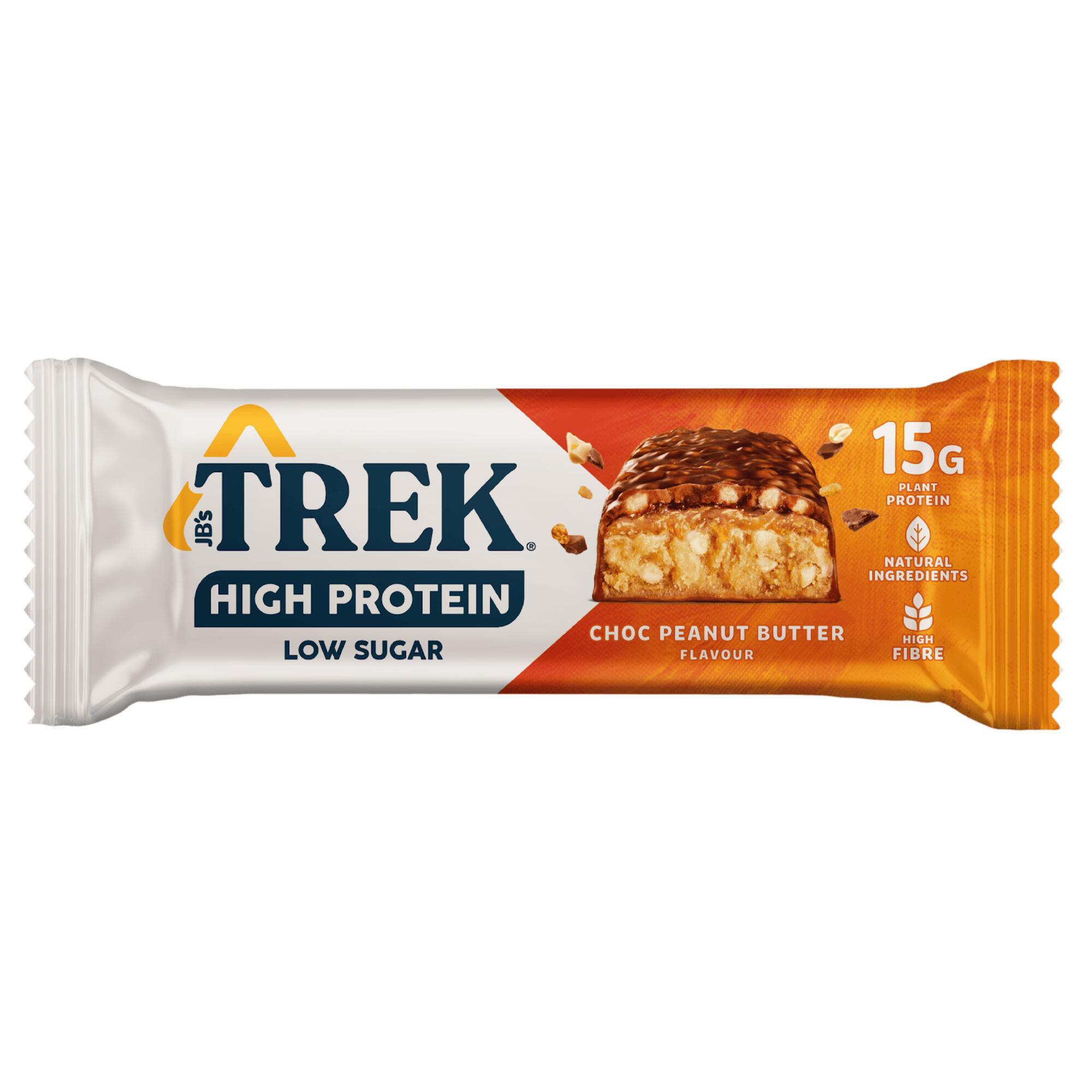 TREK TREK High Protein Bar Low Sugar Chocolate Peanut Flavour 55g