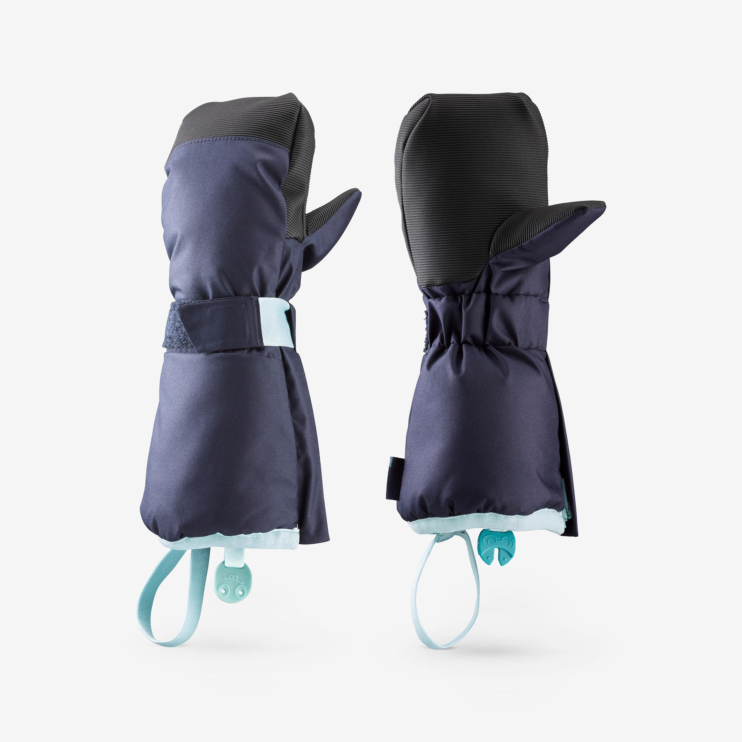 QUECHUA Kids’ warm ski mittens 500, 3-6 years - Blue