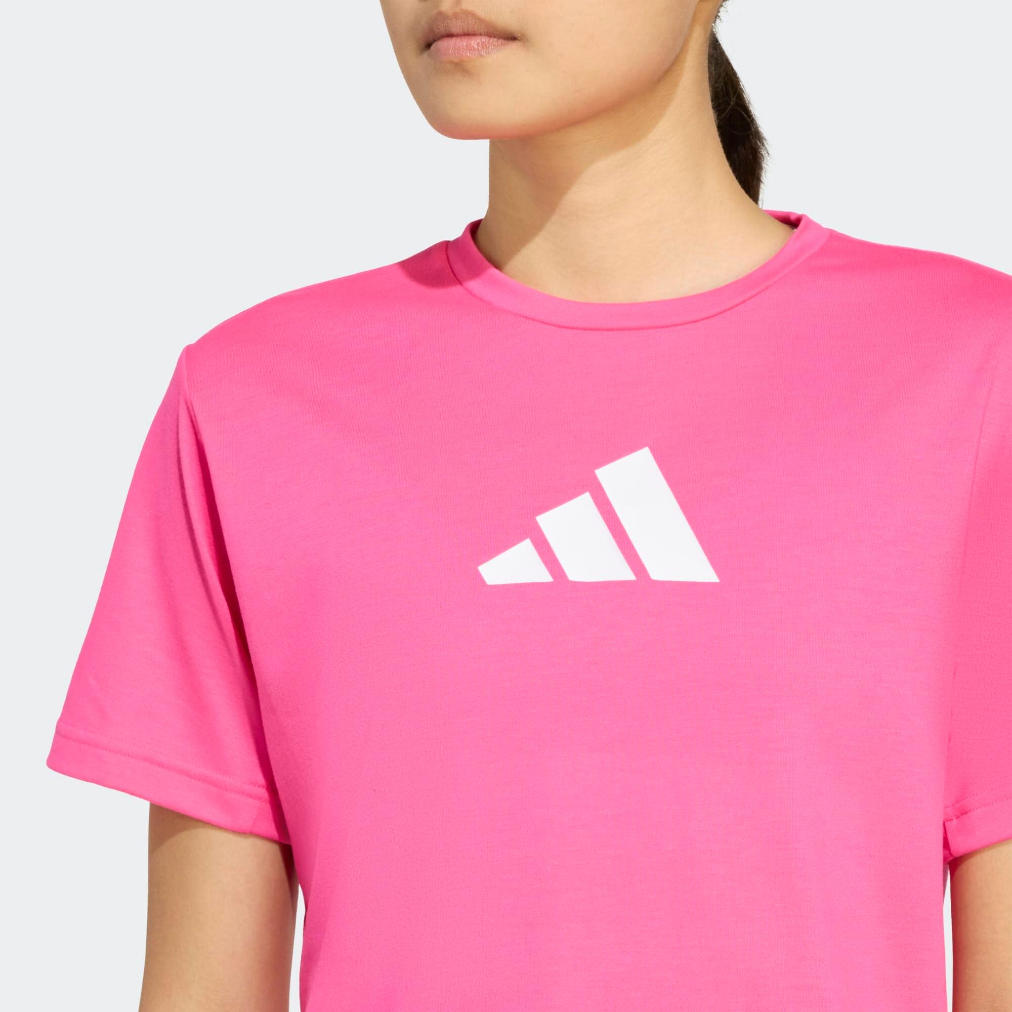 Camiseta Mujer Rosa Estampada Logo 4/6
