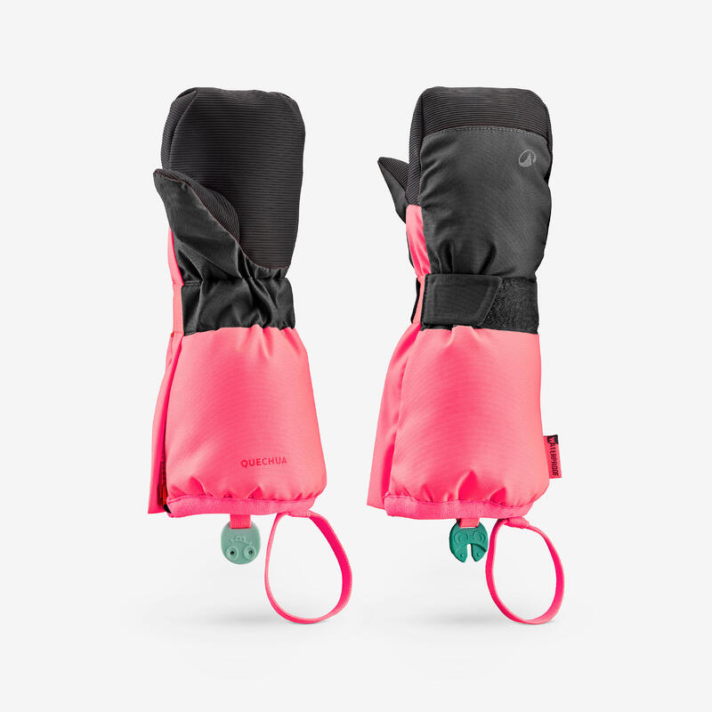 Çocuk Parmaksız Kayak Eldiveni - 3/6 Yaş - Pembe - 500 Kids