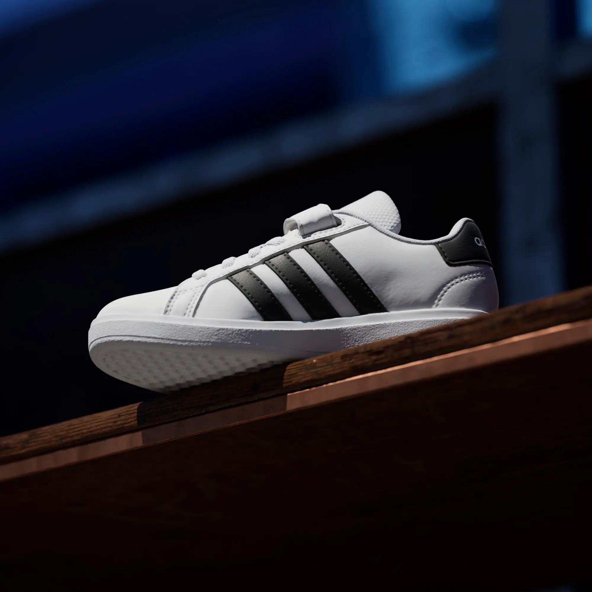 Chaussures Grand Court enfant, blanc et noir 15/26