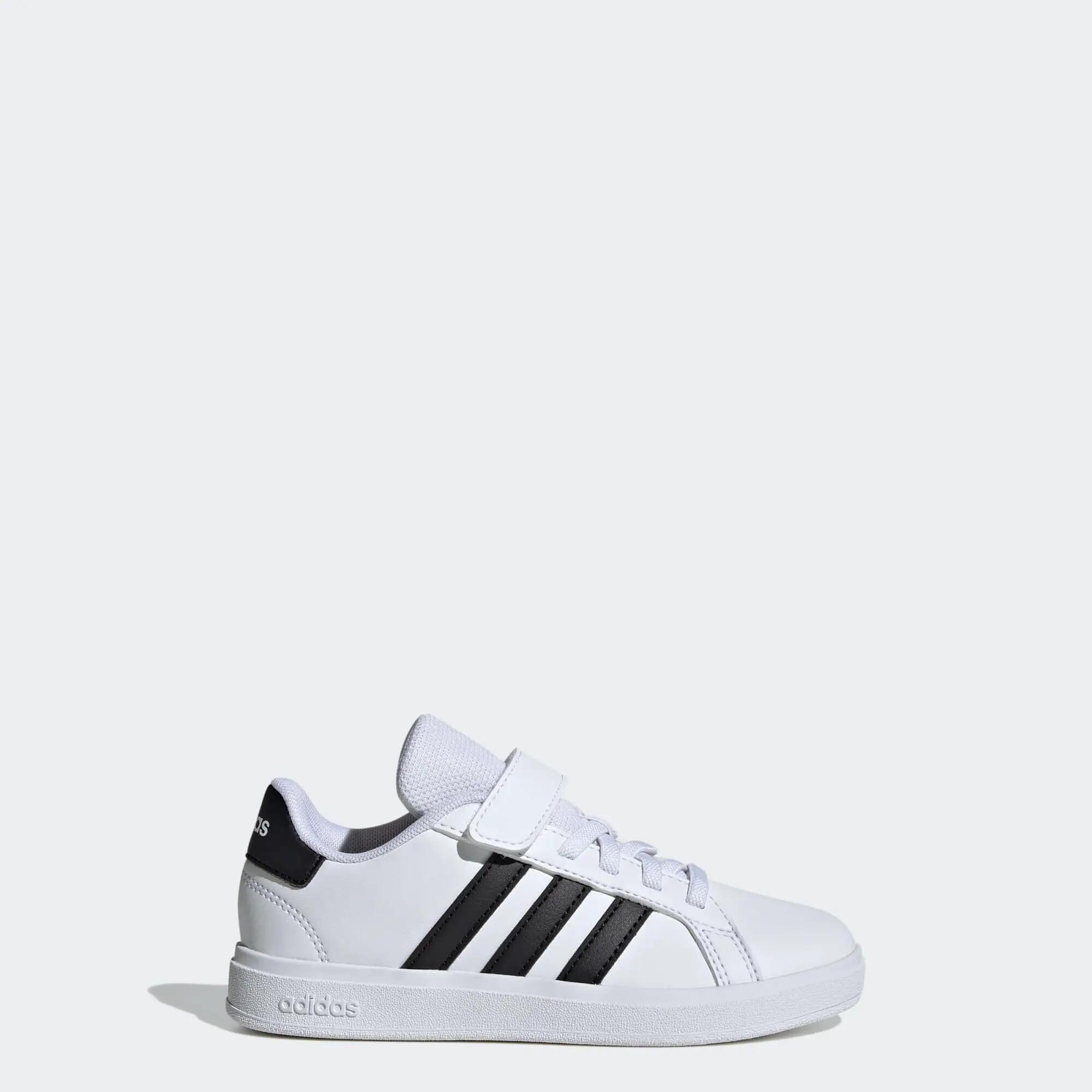 Chaussures Grand Court enfant, blanc et noir 12/26