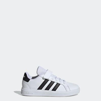 Zapatillas Grand Court Niños Blanco-Negro