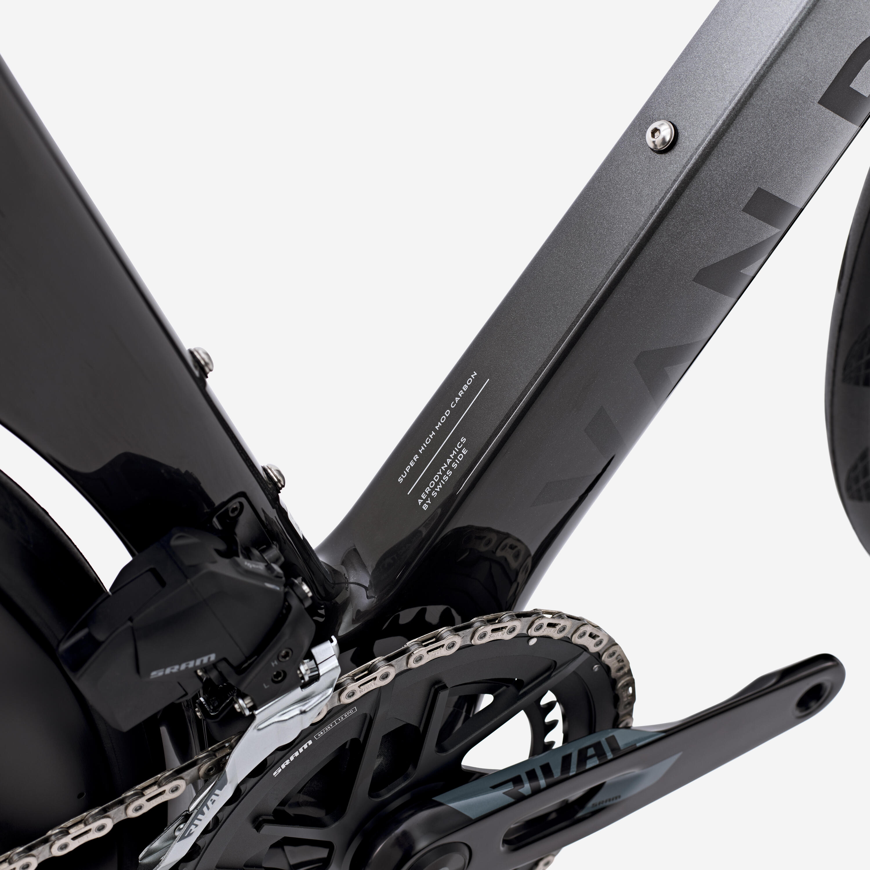 Rennrad SRAM Rival AXS E1 2x12v Leistungsmesser, RCR-F Pro Grau 10/17