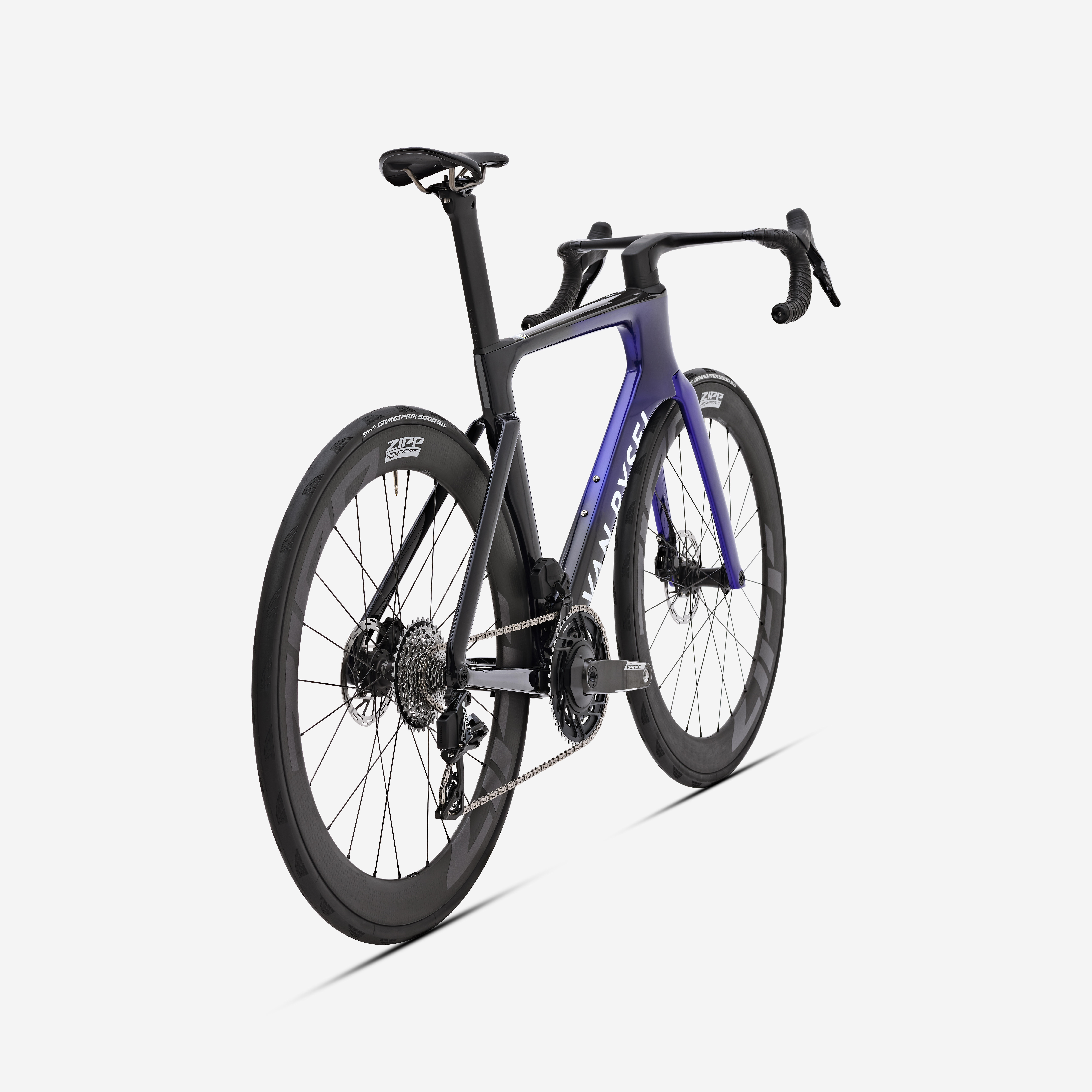 Sram FORCE AXS E1 12v Road Bike with Power Meter, RCR-F Pro Purple