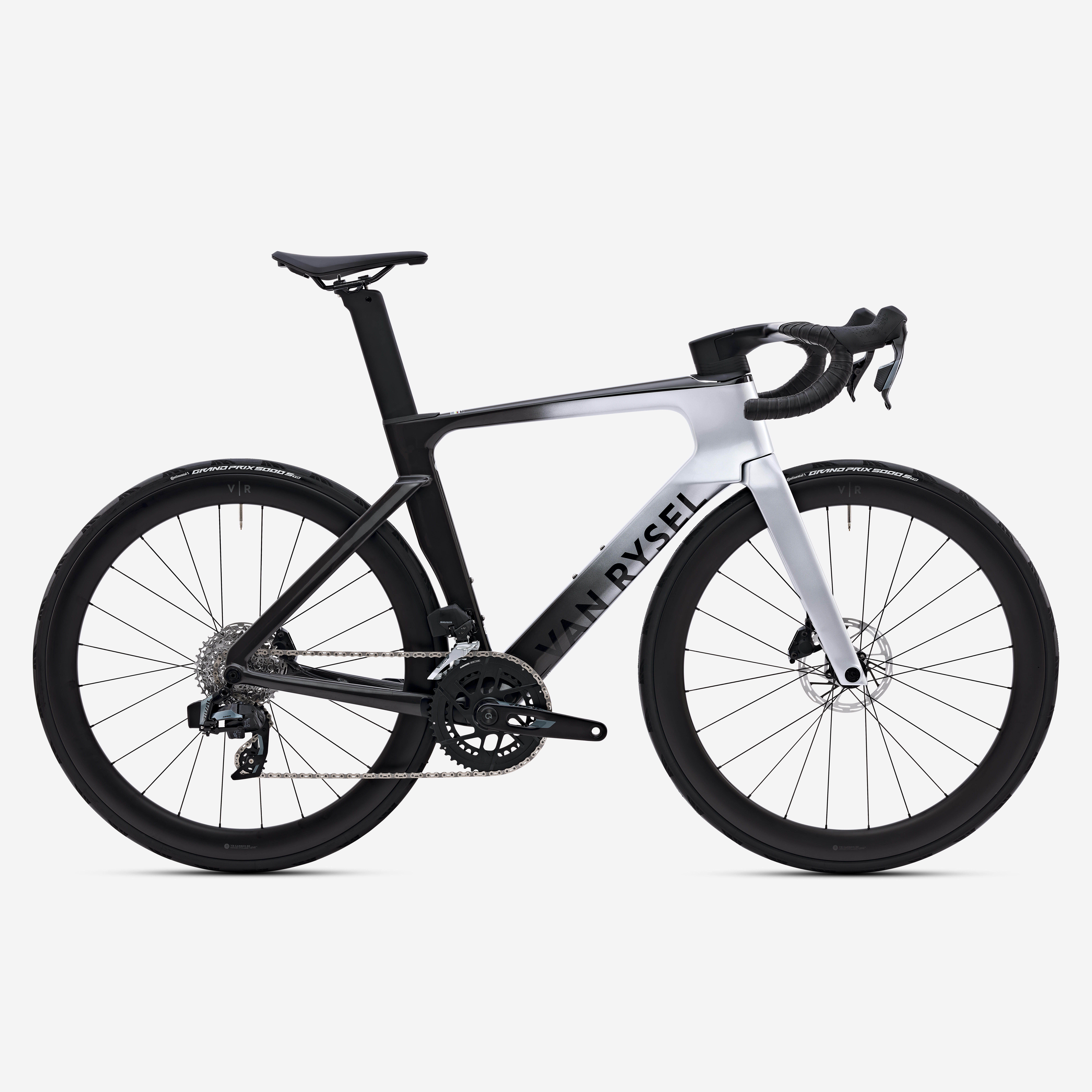 VAN RYSEL Rennrad Race RCR-F CF SRAM Rival AXS E1 Powermeter Pro grau | 03608392431623 VAN RYSEL Rennrad Race RCR-F CF SRAM Rival AXS E1 Powermeter Pro grau | 03608392431623