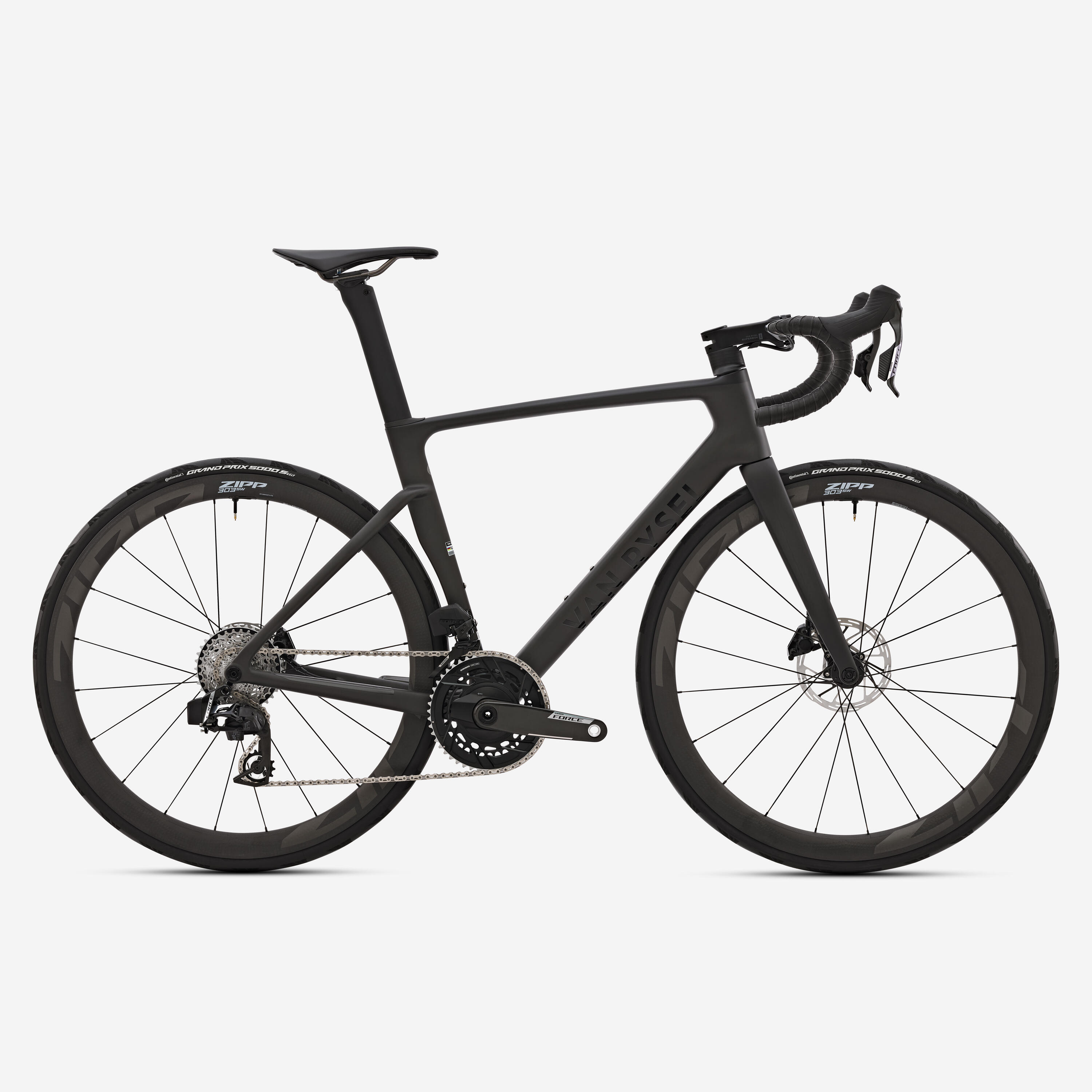 VAN RYSEL Bici Carretera RCR-F Pro Carbono Bruto Sram Force AXS E1 12 V Sensor Potencia