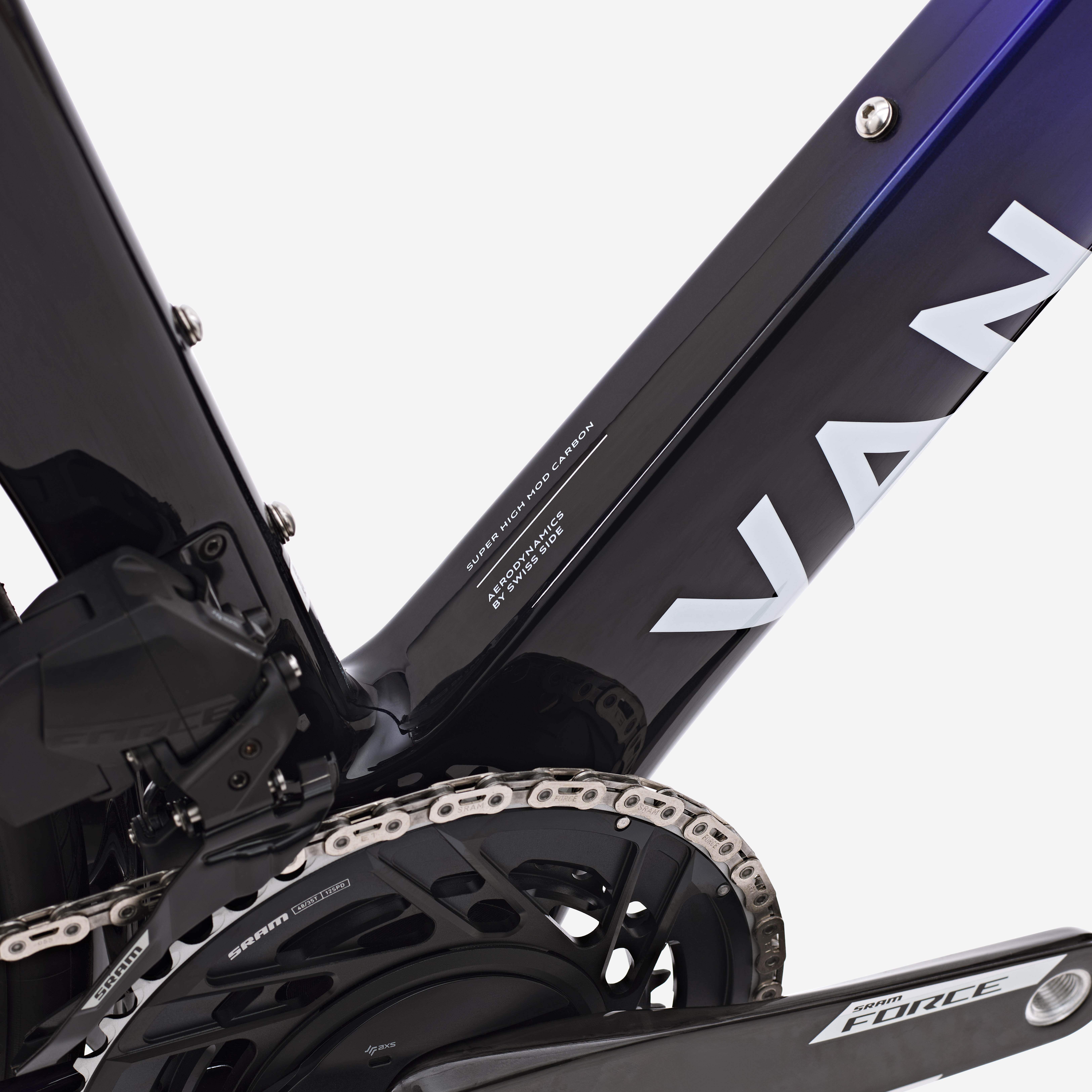 VAN RYSEL Cestný bicykel RCR-F Pro Sram FORCE AXS E1 12 r. fialový S · záber 11