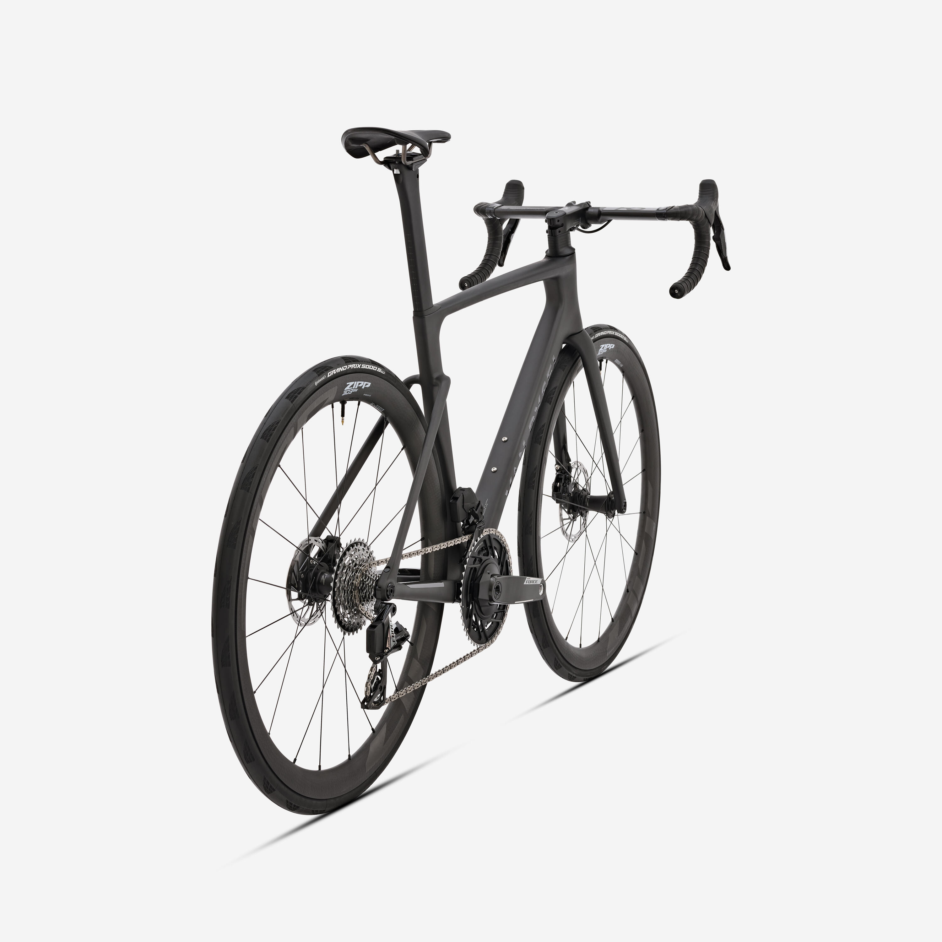 Rennvelo Sram Force AXS E1 2x12V Powermeter, RCR Pro Rohgrau 3/16