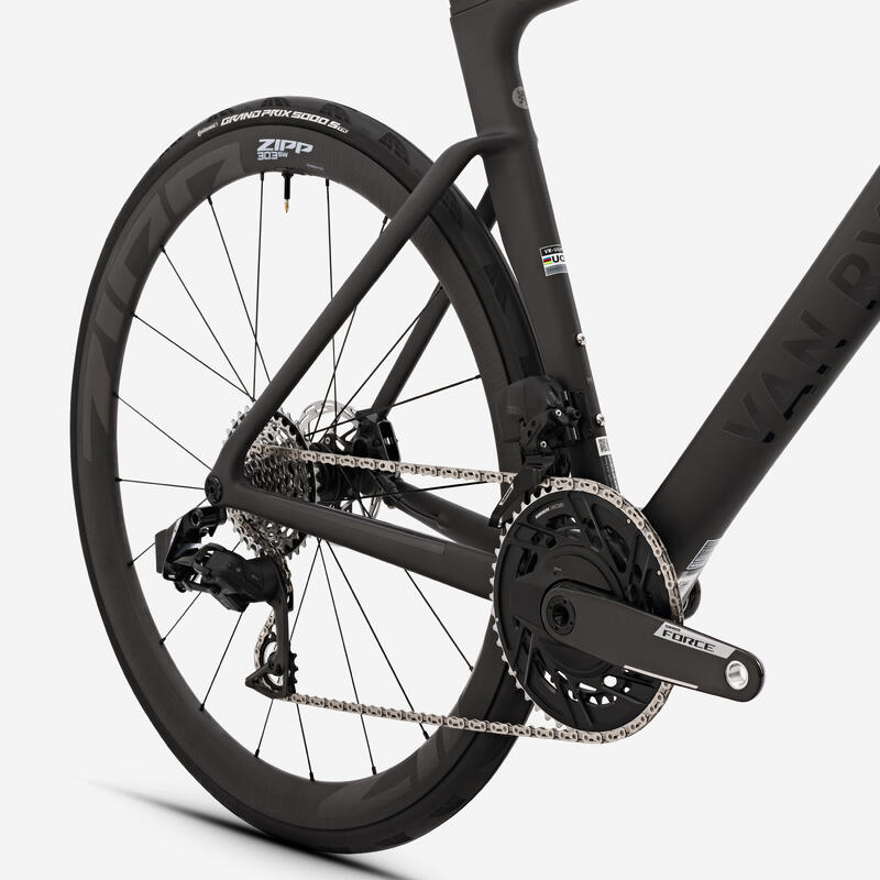 Vélo de route Sram Force AXS E1 12V capteur de puissance, RCR Pro carbone brut