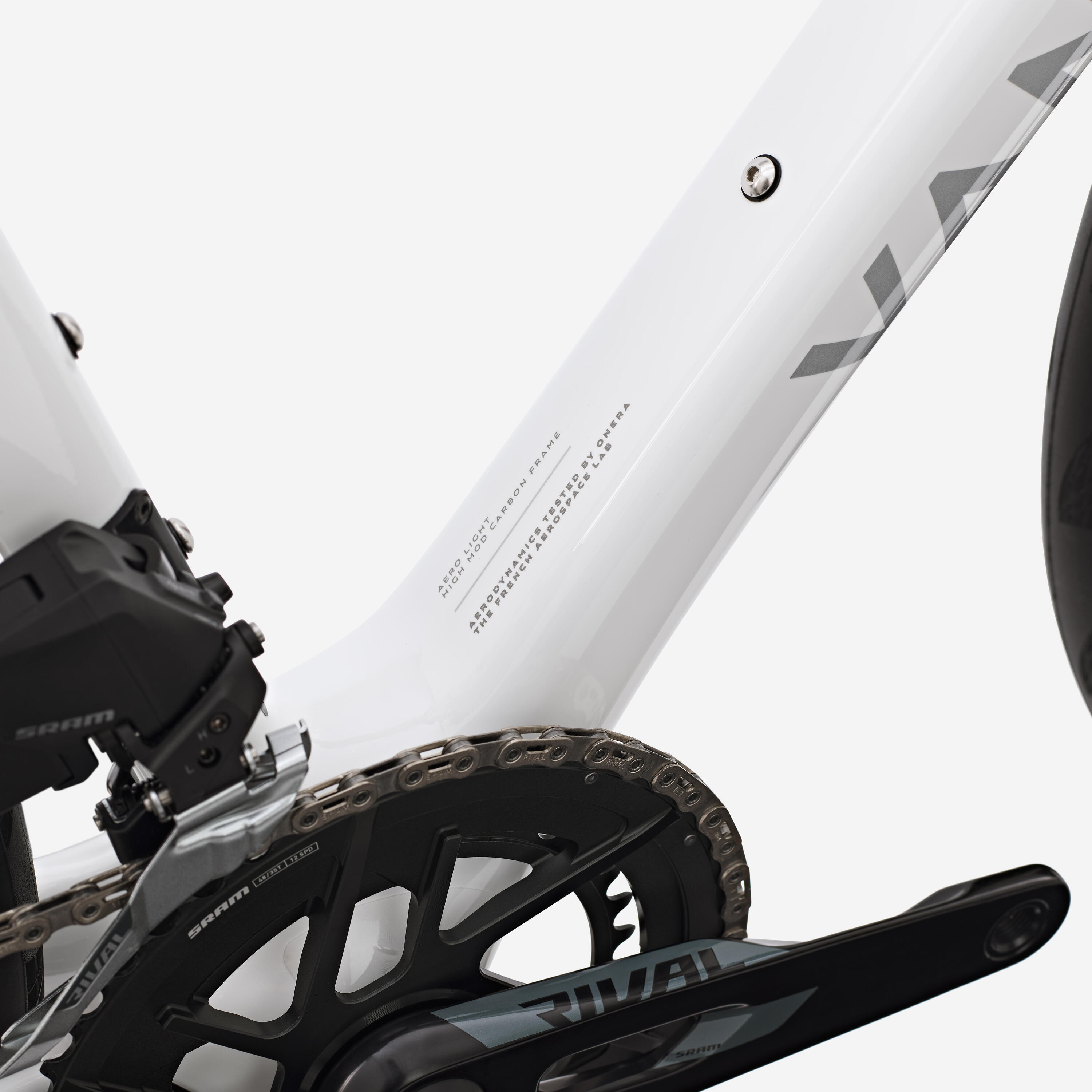 Rennrad SRAM Rival AXS E1 2x12v Leistungsmesser, RCR Weiss 10/16