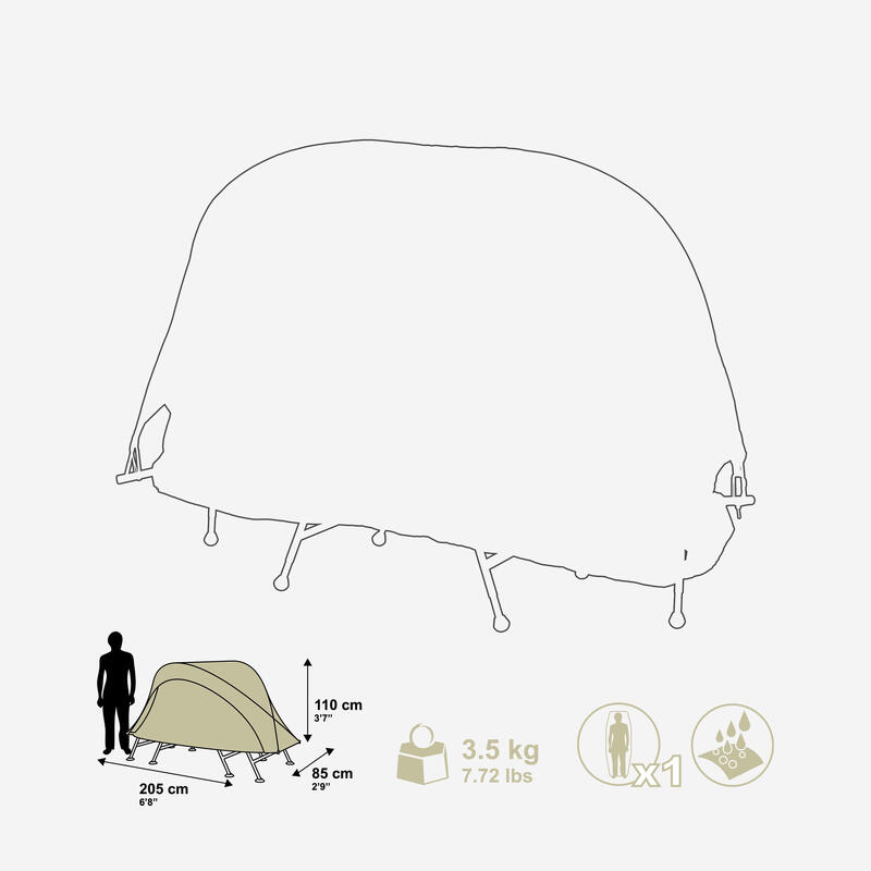 1 Kişilik Bivvy Swag Kamp Çadırı - Balıkçılık - Kampet Üstü - Bedbox II