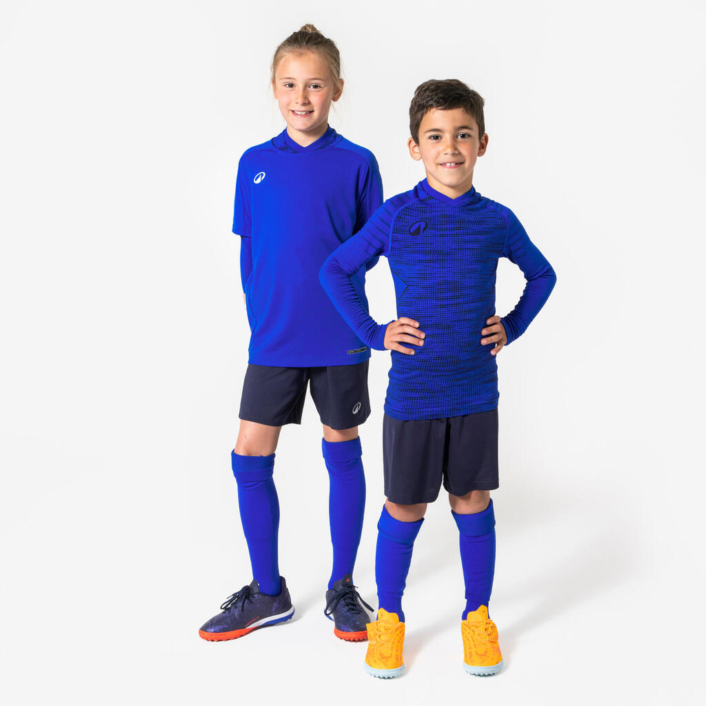 Bērnu futbola termiskais apakškrekls “Keepdry 500” ar garām piedurknēm, dzeltens