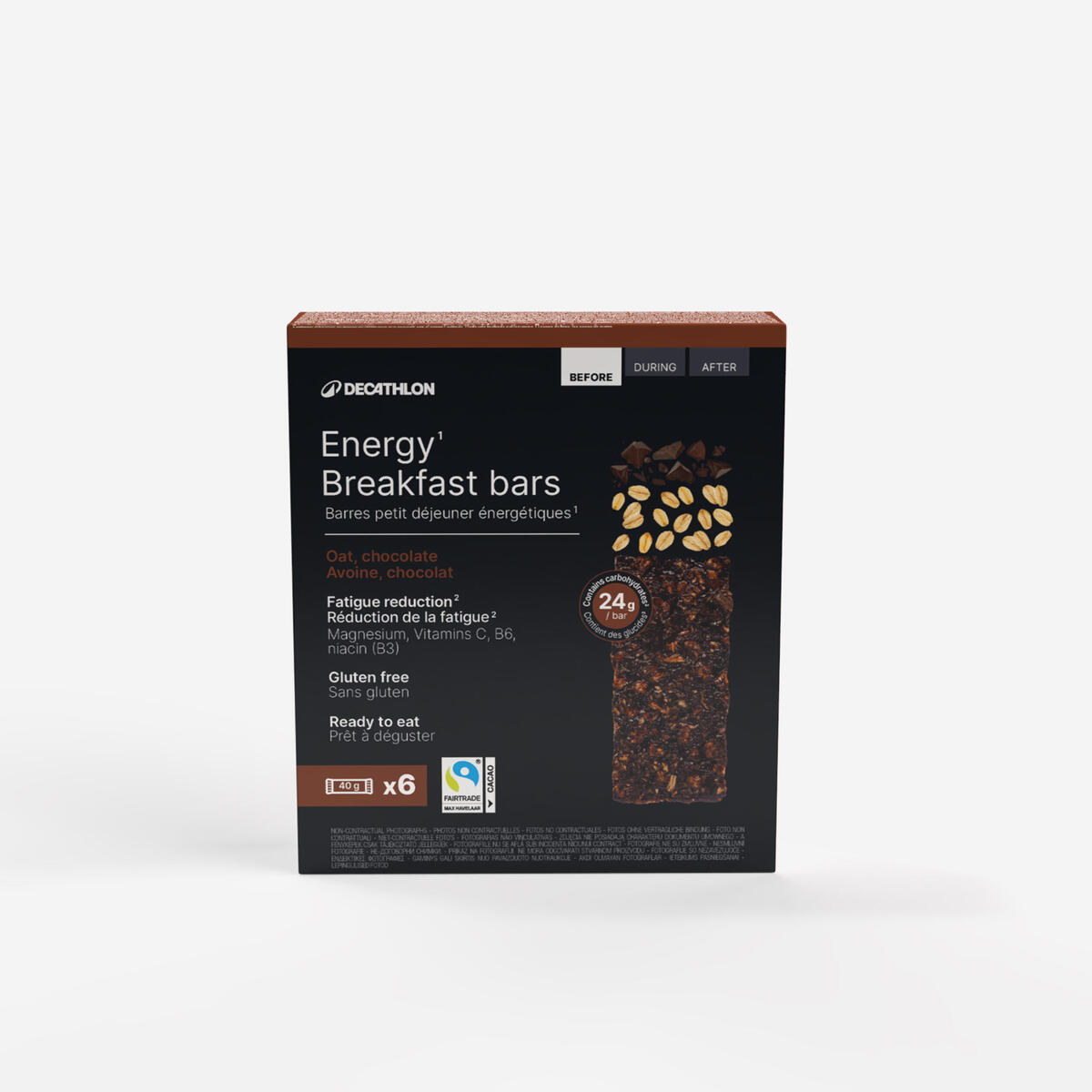 Barre petit déjeuner chocolat sans gluten x6