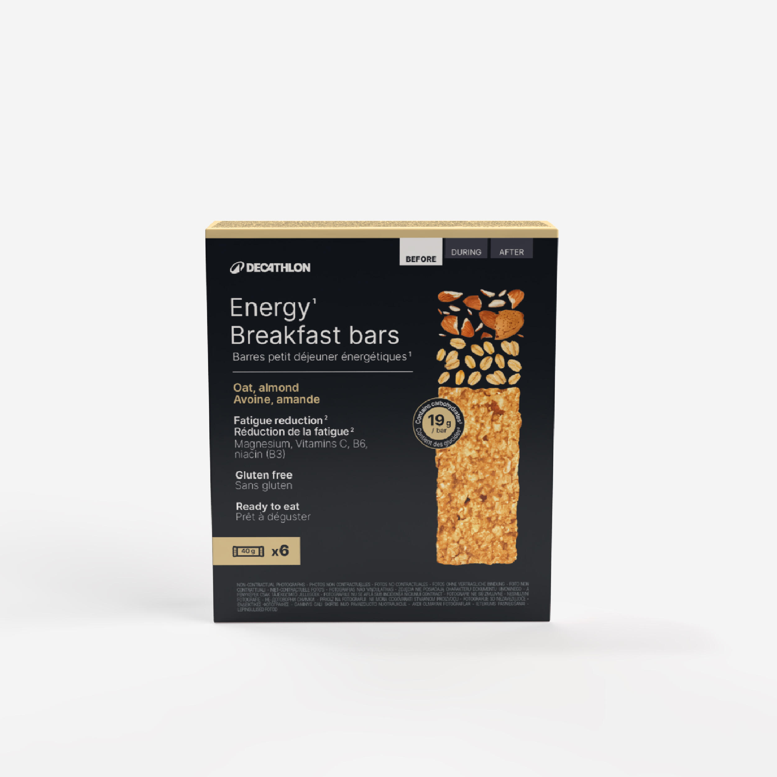 DECATHLON Barretta per la colazione alle mandorle senza glutine x6