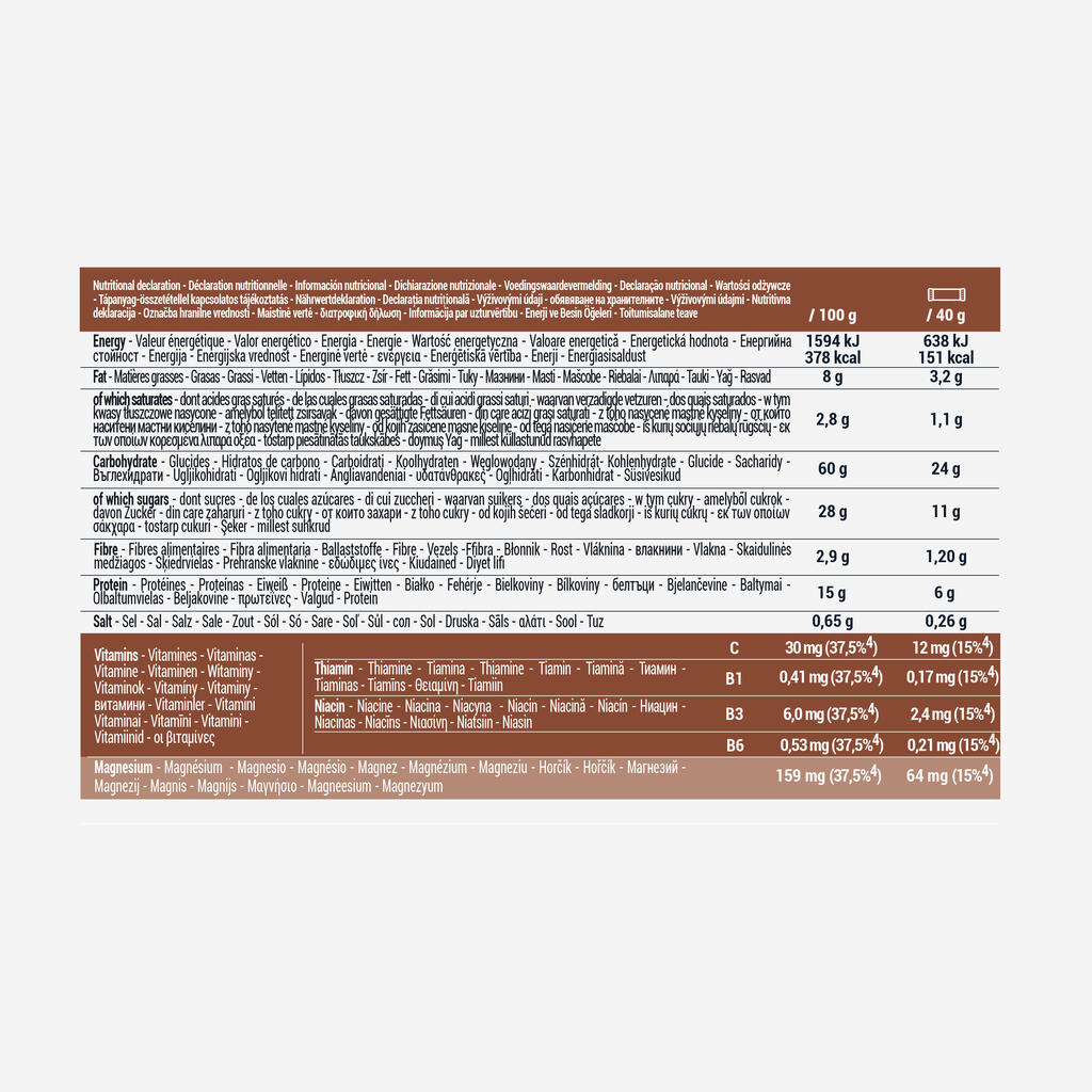 Gluten-free chocolate breakfast bar x 6