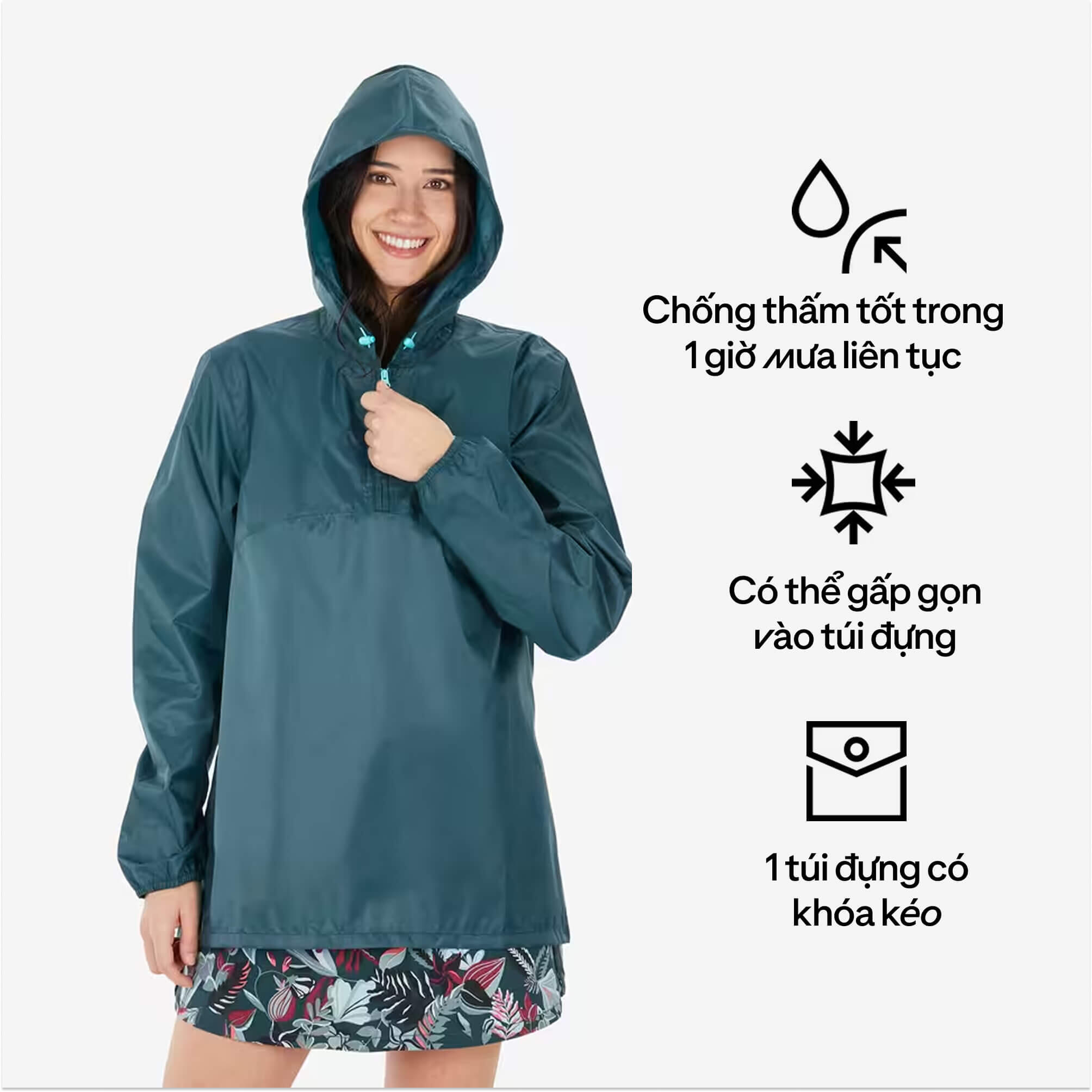 ovy kaja Recycle Nylon Active Rain Parka Jacket