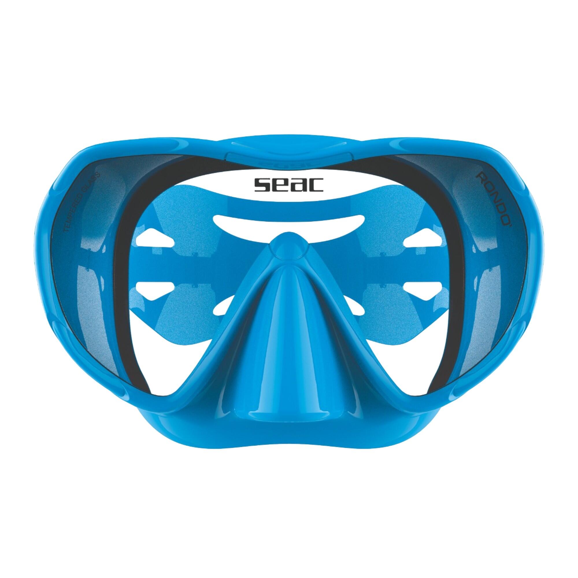 Maschera snorkeling subacquea adulto SEAC Rondo azzura 2/2