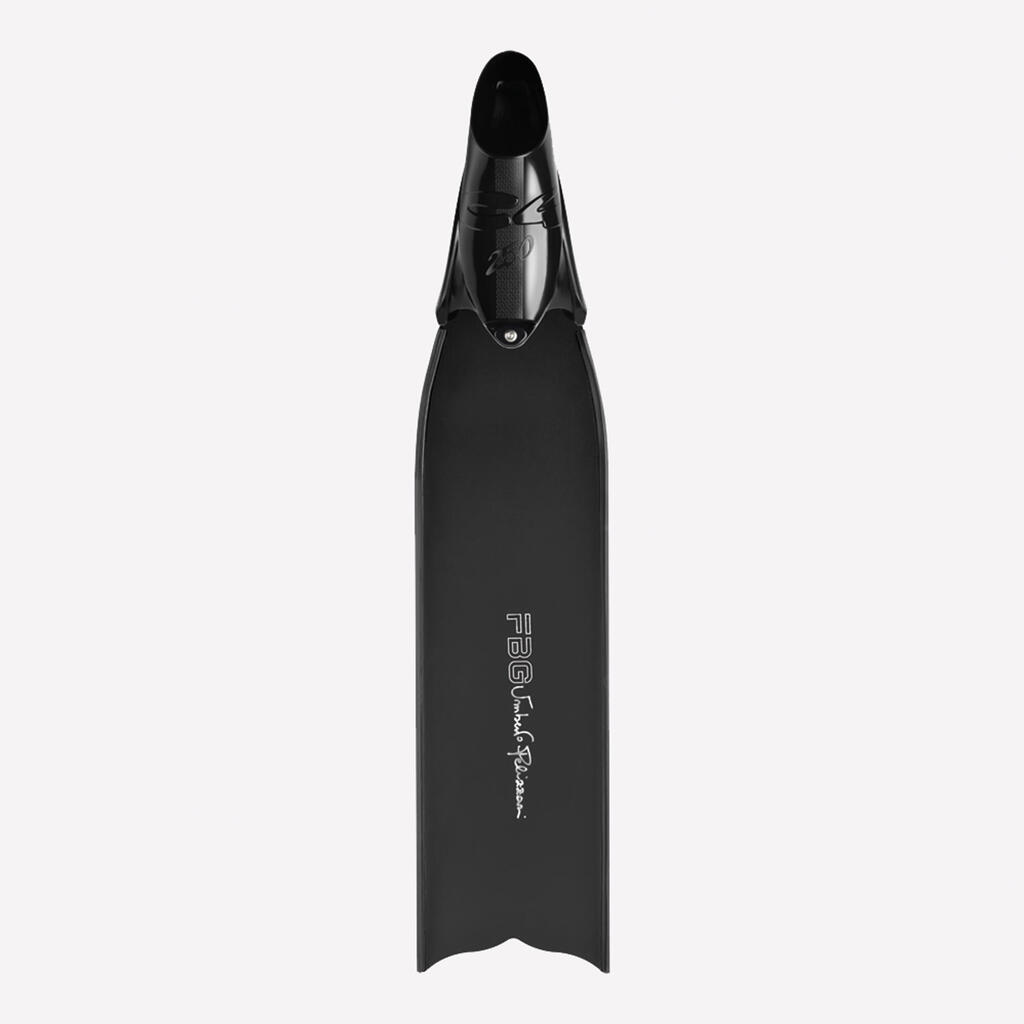 Freediving and spearfishing fins, hardness 25, FBG Umberto Pelizzari black