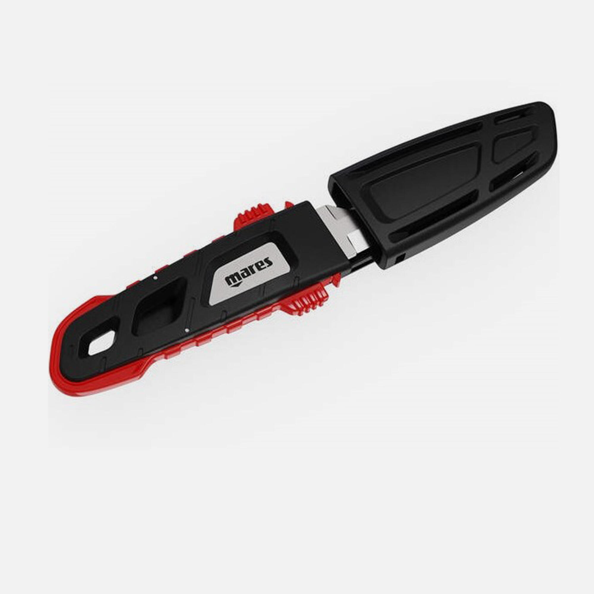 Coltello subacquea piatto MC 100 nero-rosso 2/5
