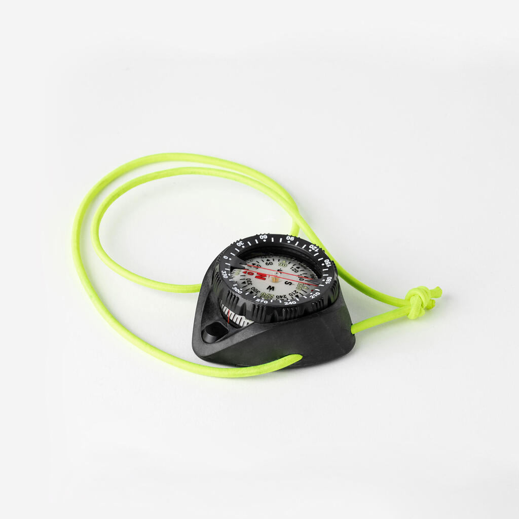 Diving compass with elastic strap