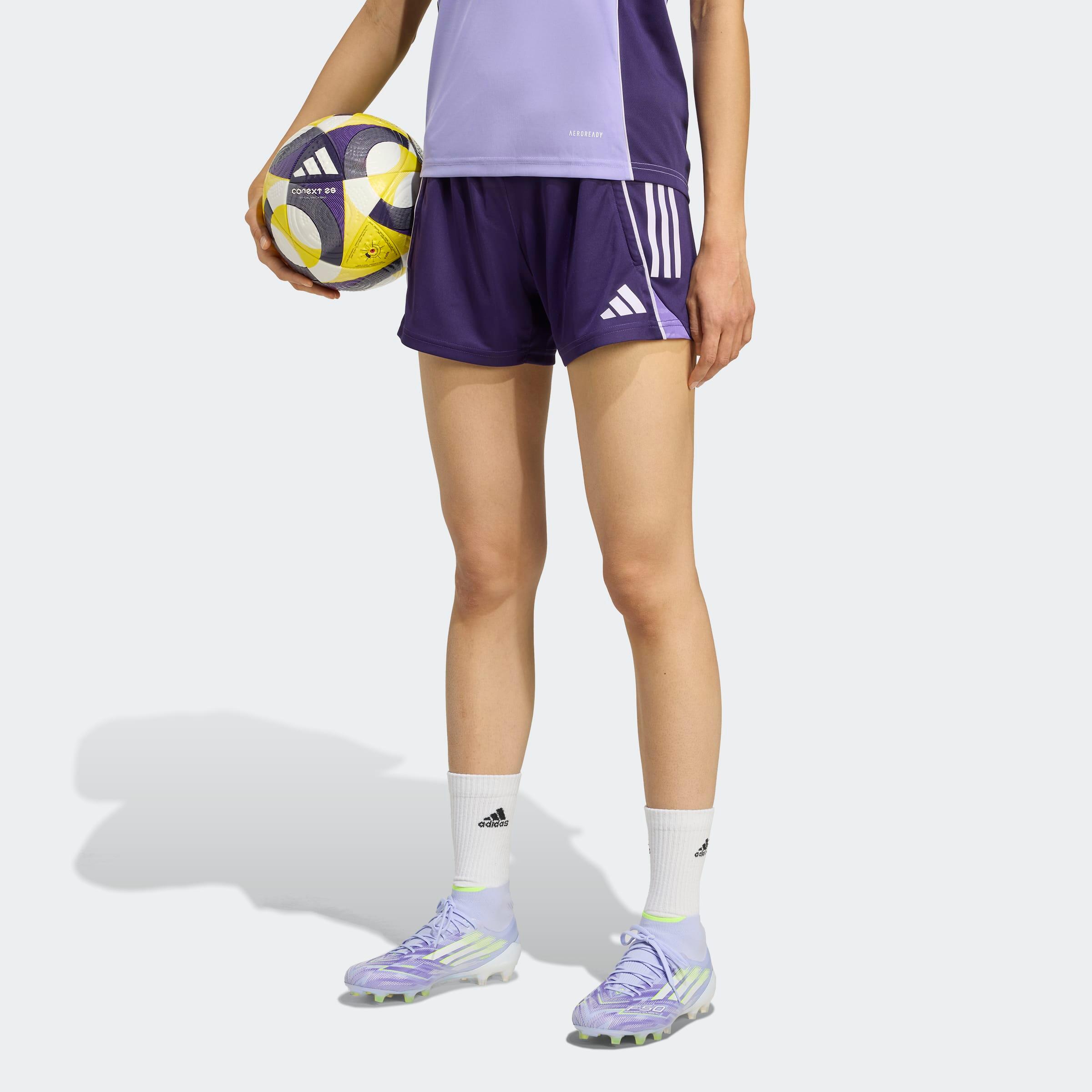 Damen Fußball Trainingsshorts - Tiro 25 Competition violett  7/7