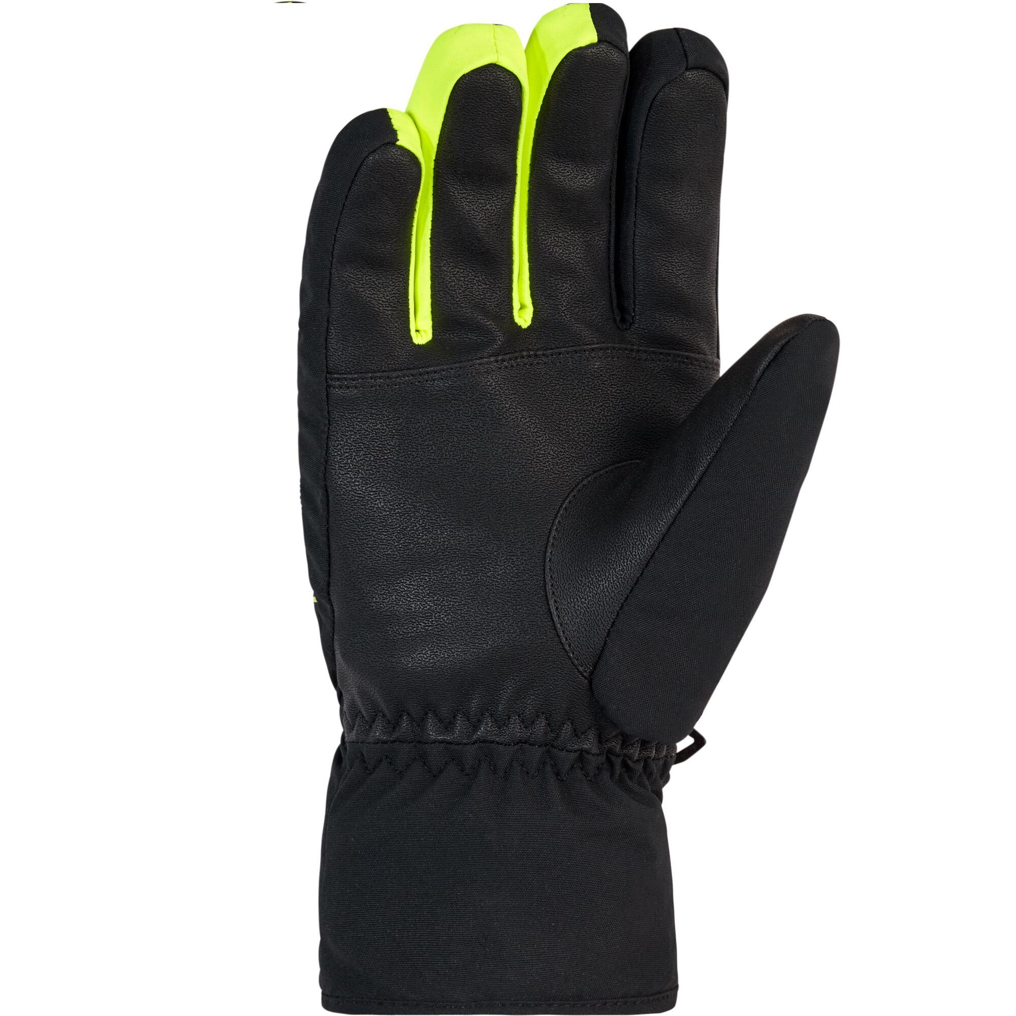 Guanti sci adulto Ziener 1734 GORE-TEX® nero e gialli 2/3