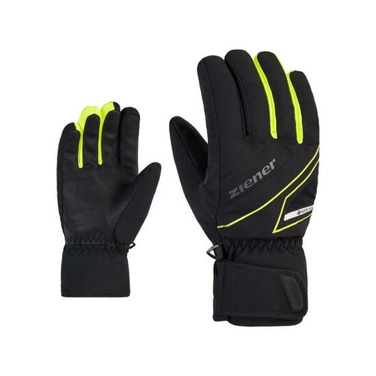 Guanti sci adulto Ziener 1734 GORE-TEX® nero e gialli