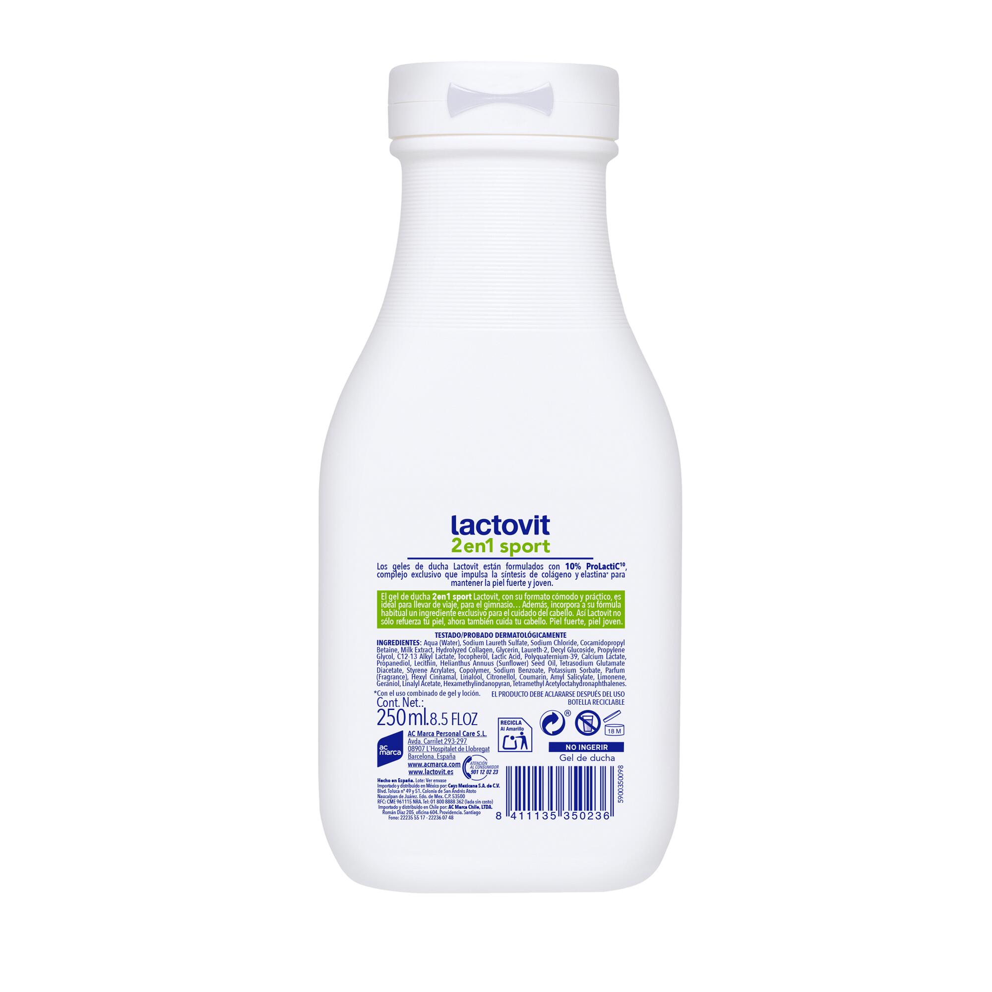 LACTOVIT GEL DE DUCHA 2 EN 1 SPORT 2/2
