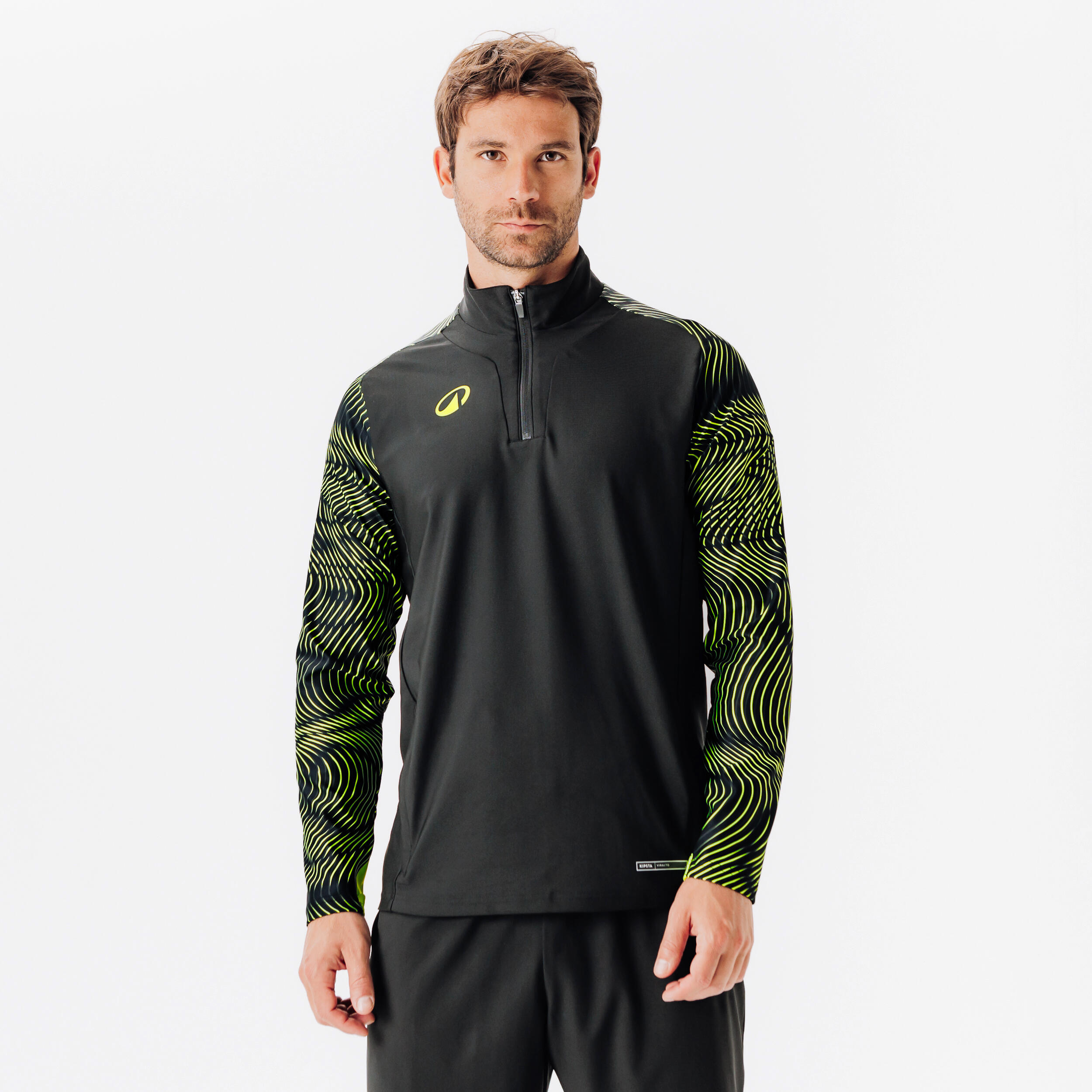 KIPSTA 1/2 Zip Viralto Wavy Club - Black/Yellow