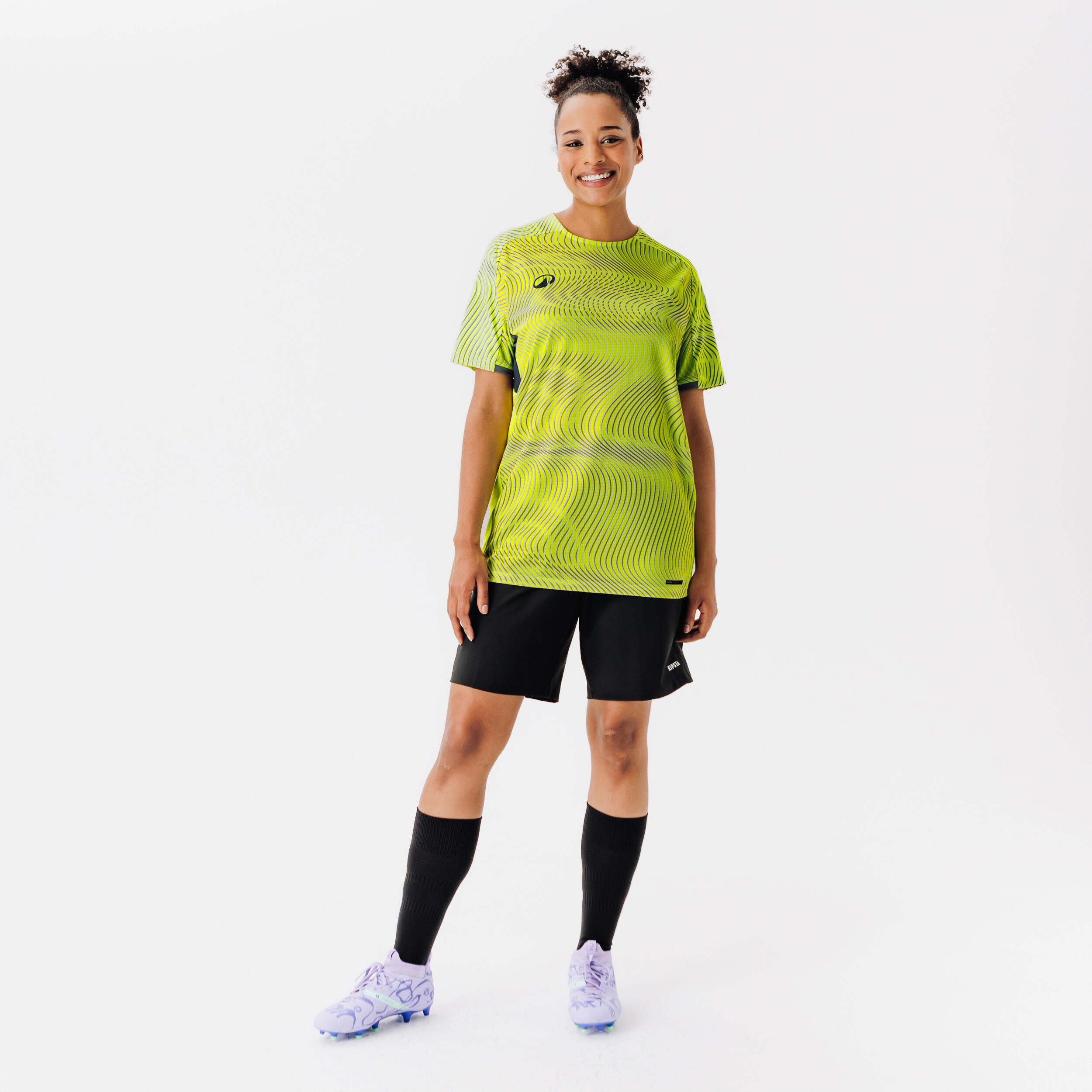 Maillot Club Wavy  jaune et noir 7/8