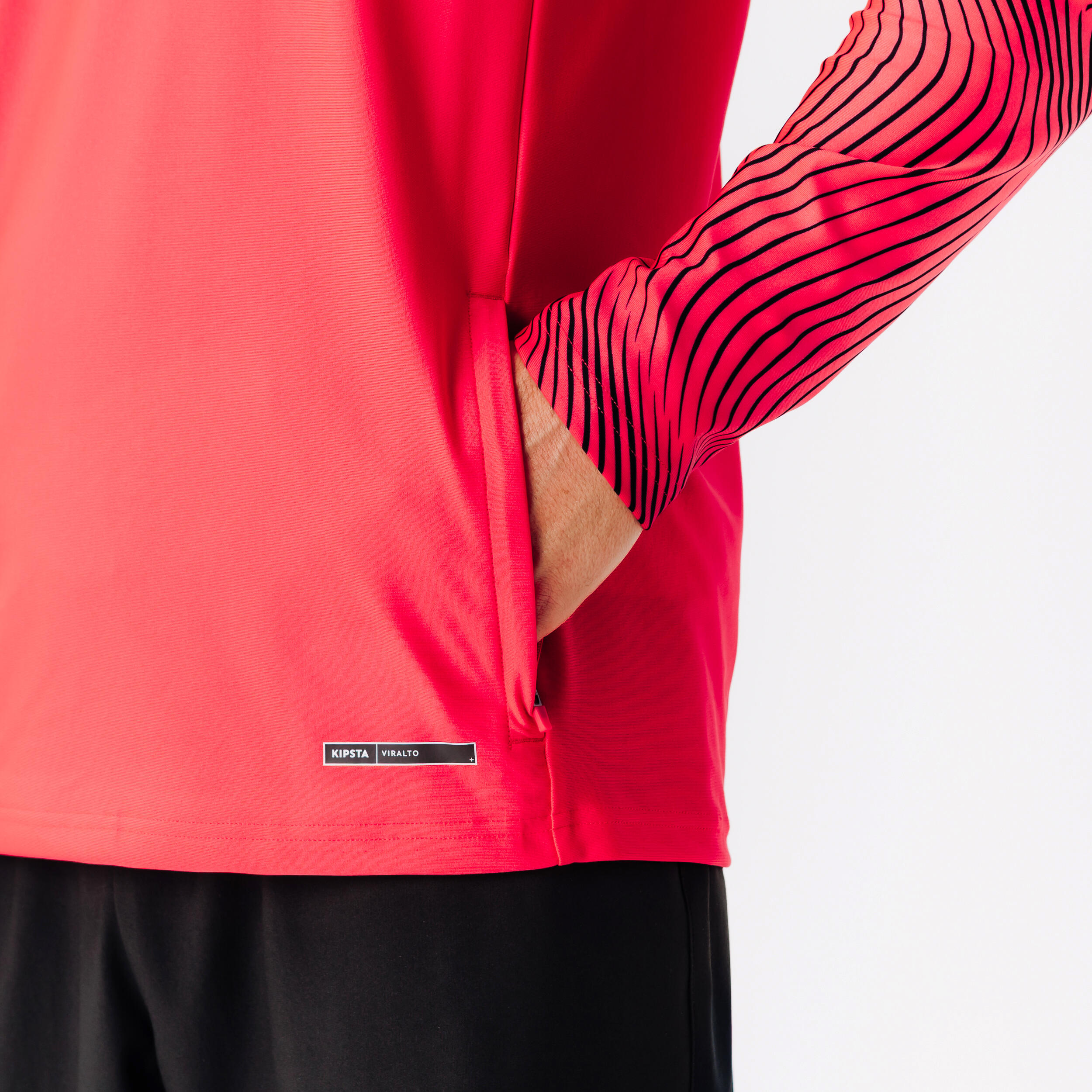 Camisola de Futebol com 1/2 Fecho VIRALTO WAVY CLUB Rosa/Preto 6/8