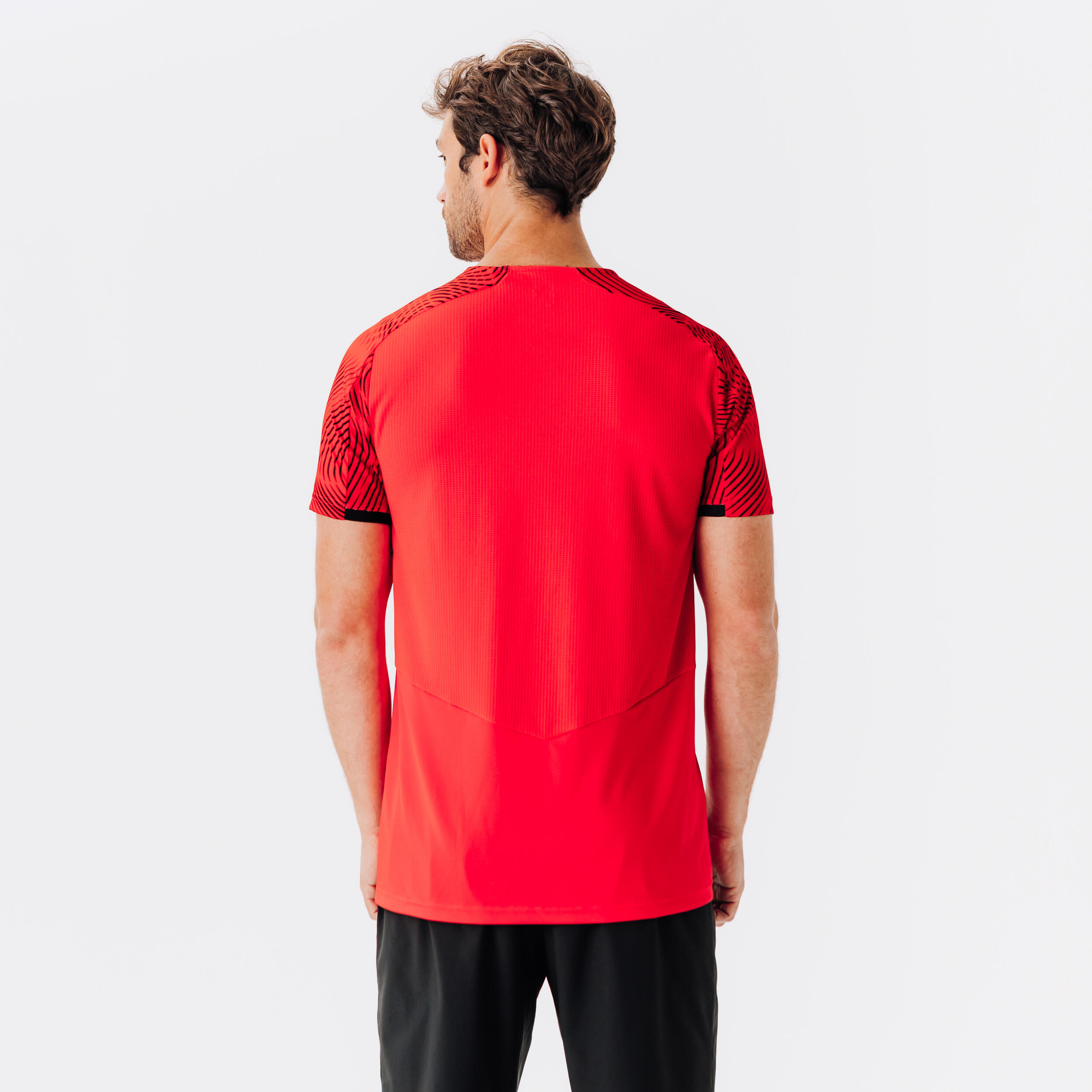 Maillot Club Wavy rouge et noir 4/8